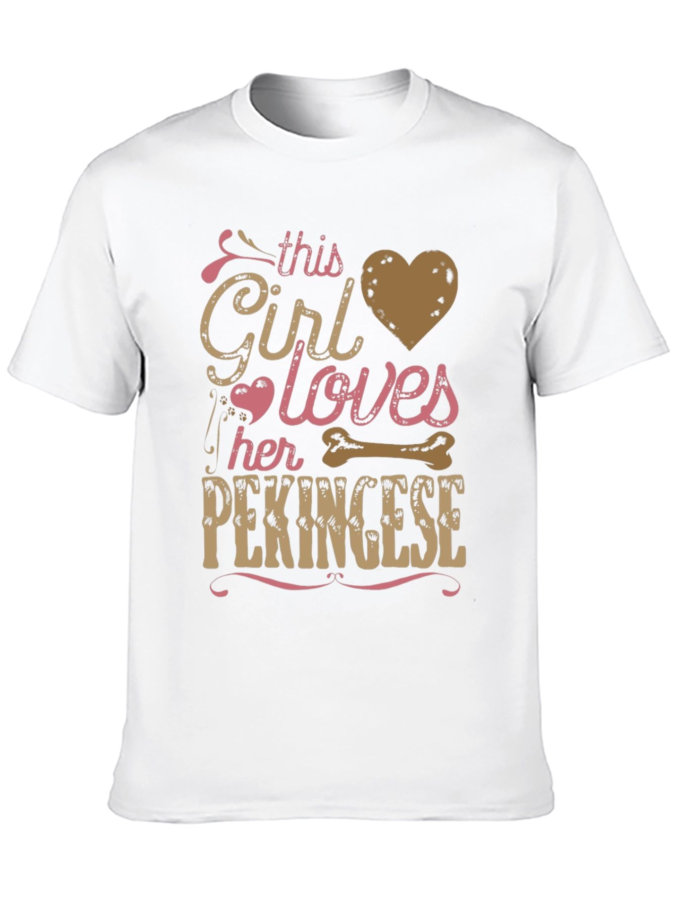 Girl Loves Her Pekingese T-Shirt