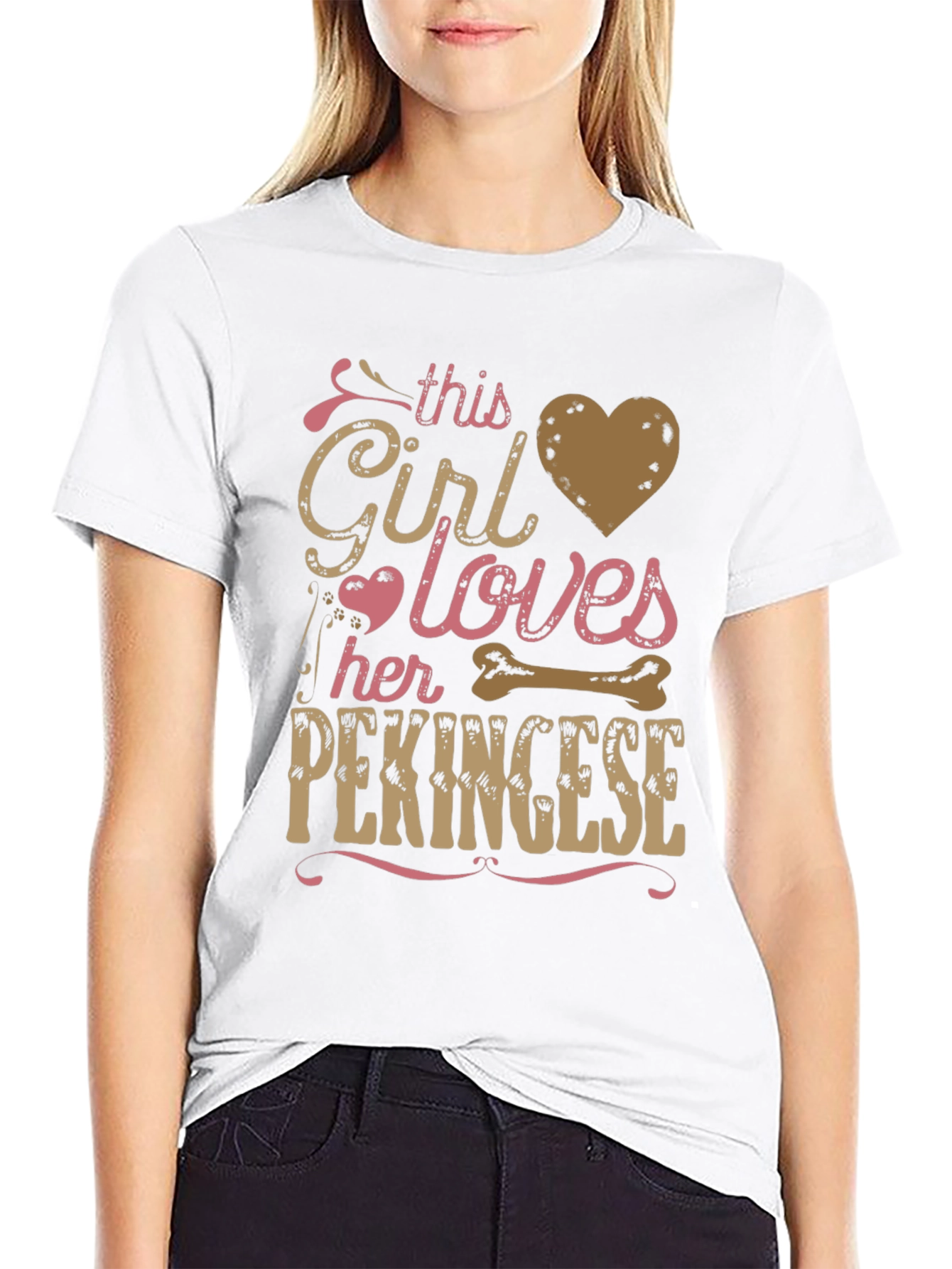 Girl Loves Her Pekingese T-Shirt