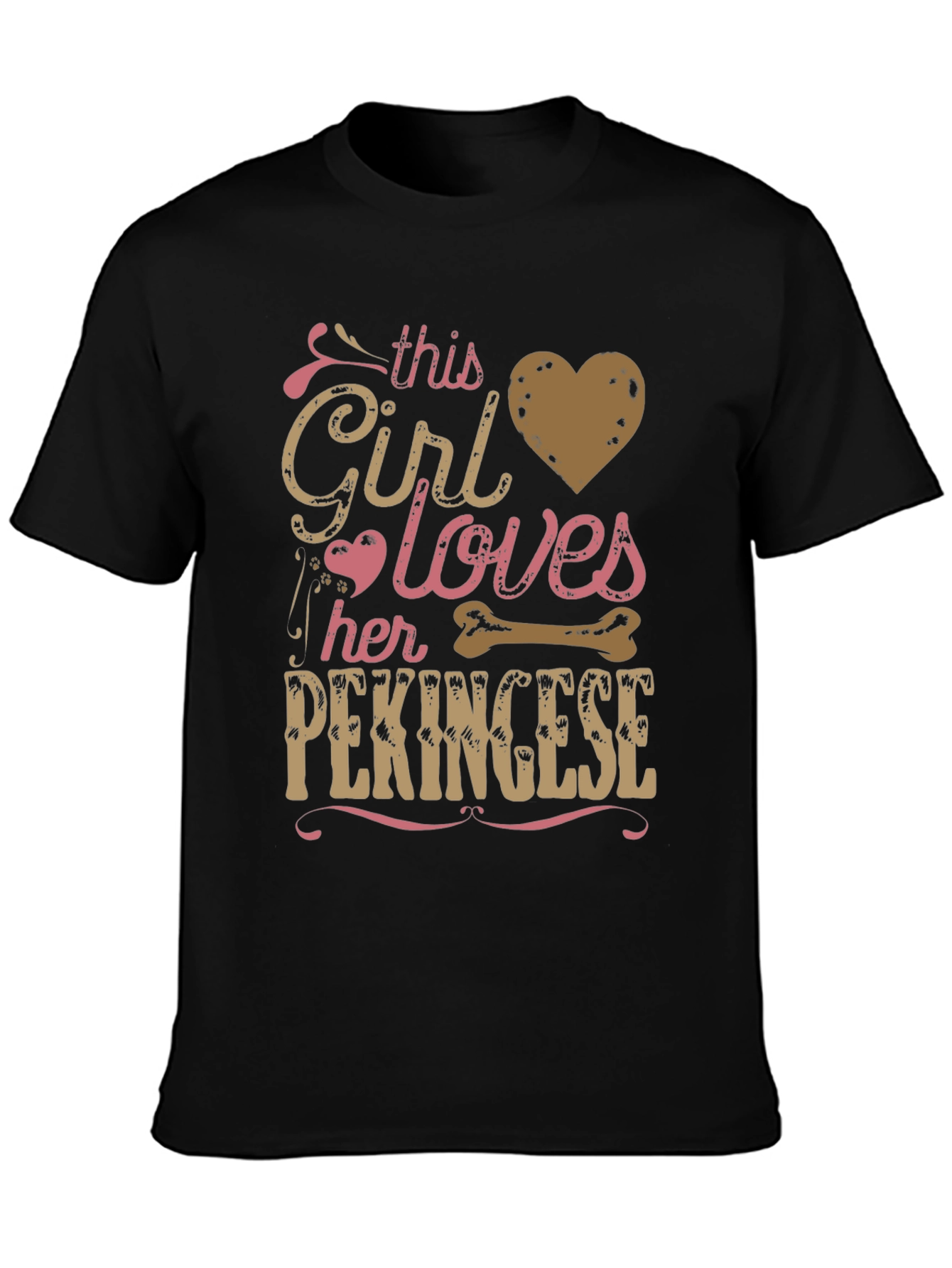 Girl Loves Her Pekingese T-Shirt