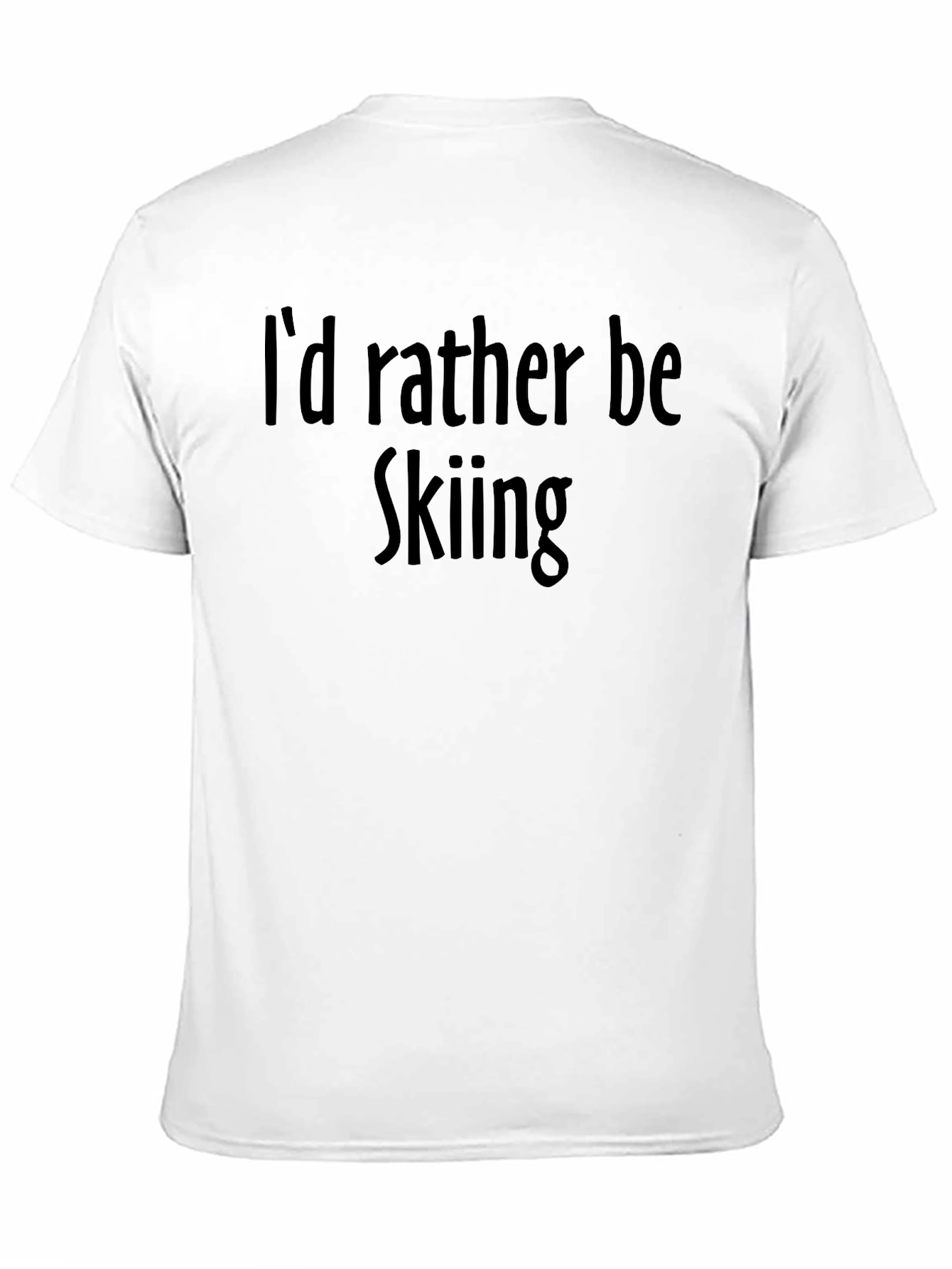 Skiing Fan Black T-Shirt