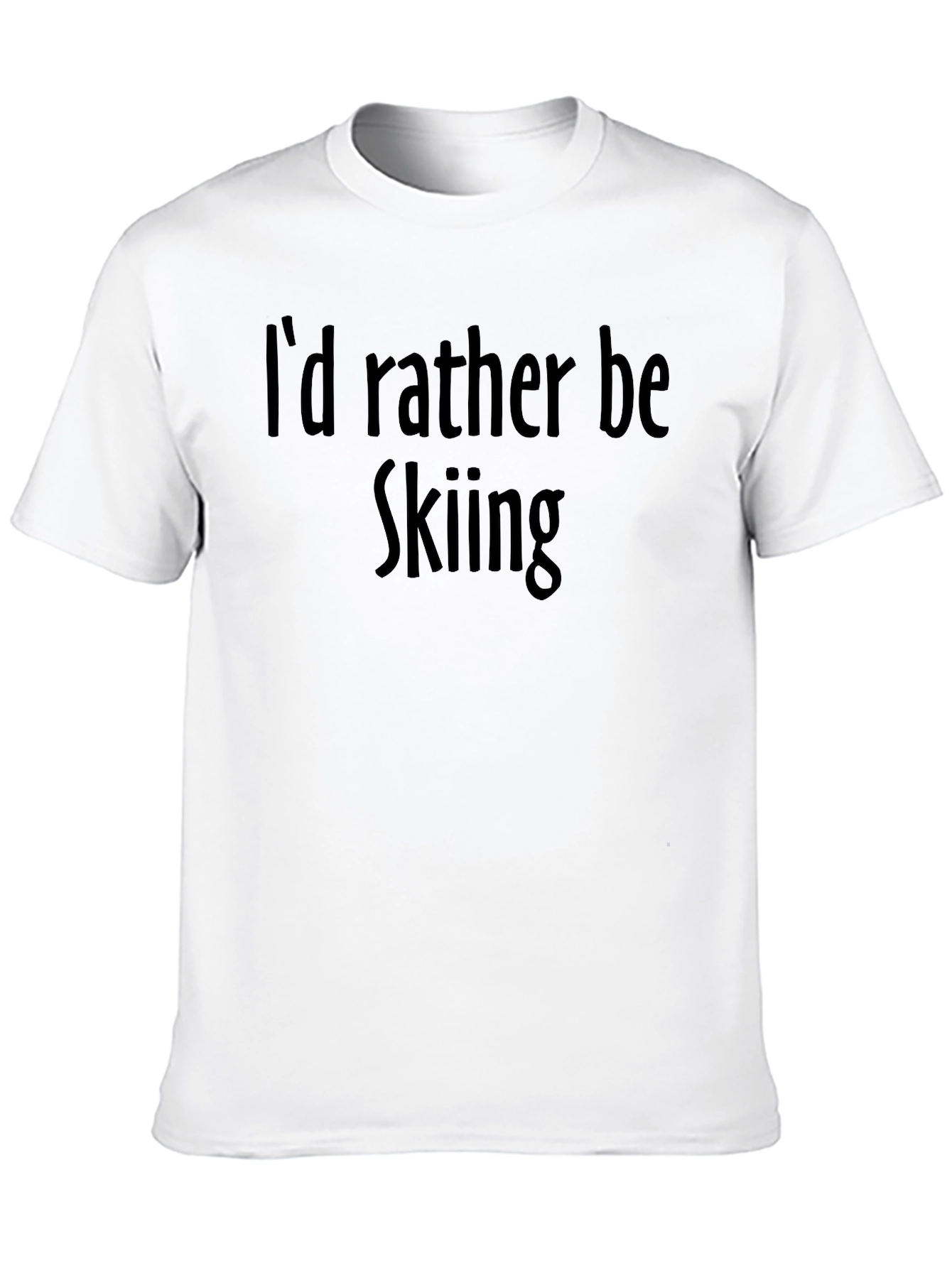Skiing Fan Black T-Shirt