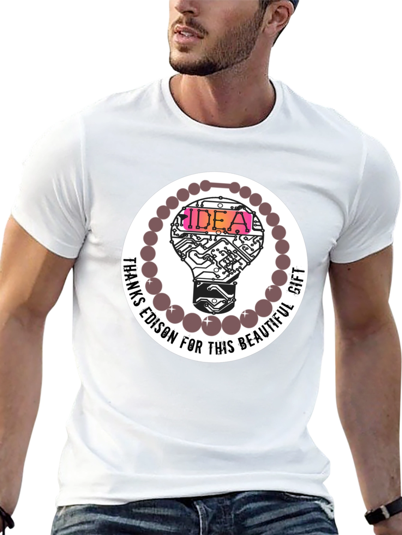 Idea Bulb Graphic Tee - Thanks Edison!