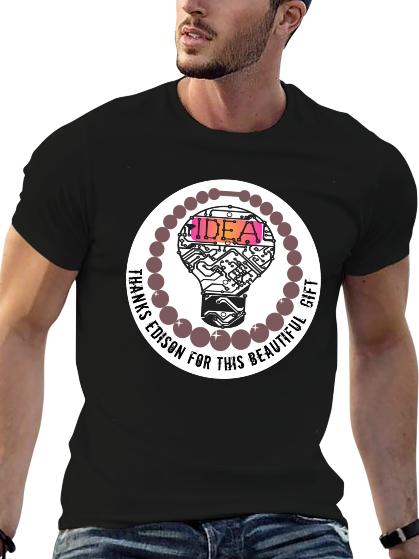 Idea Bulb Graphic Tee - Thanks Edison!