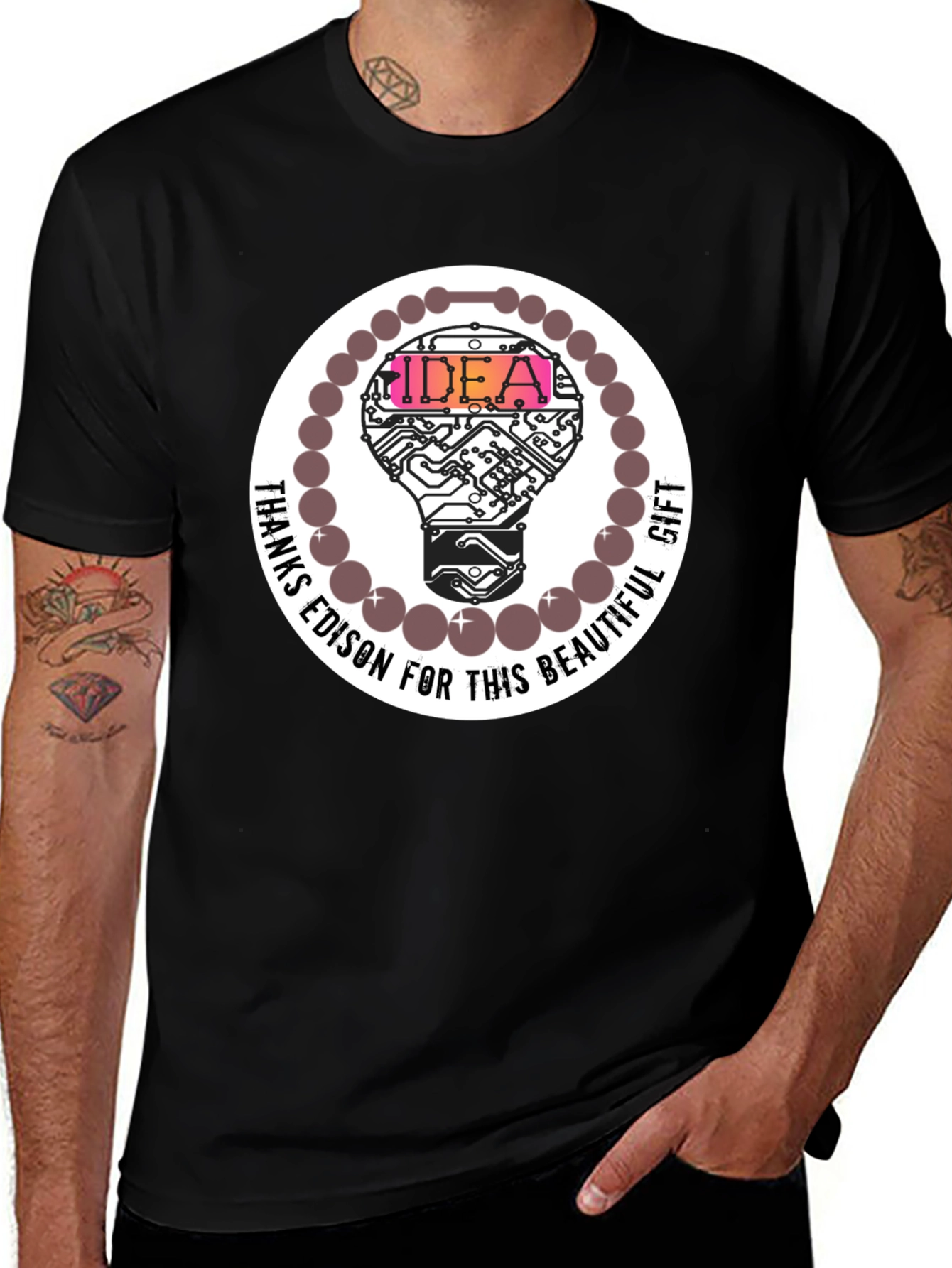 Idea Bulb Graphic Tee - Thanks Edison!
