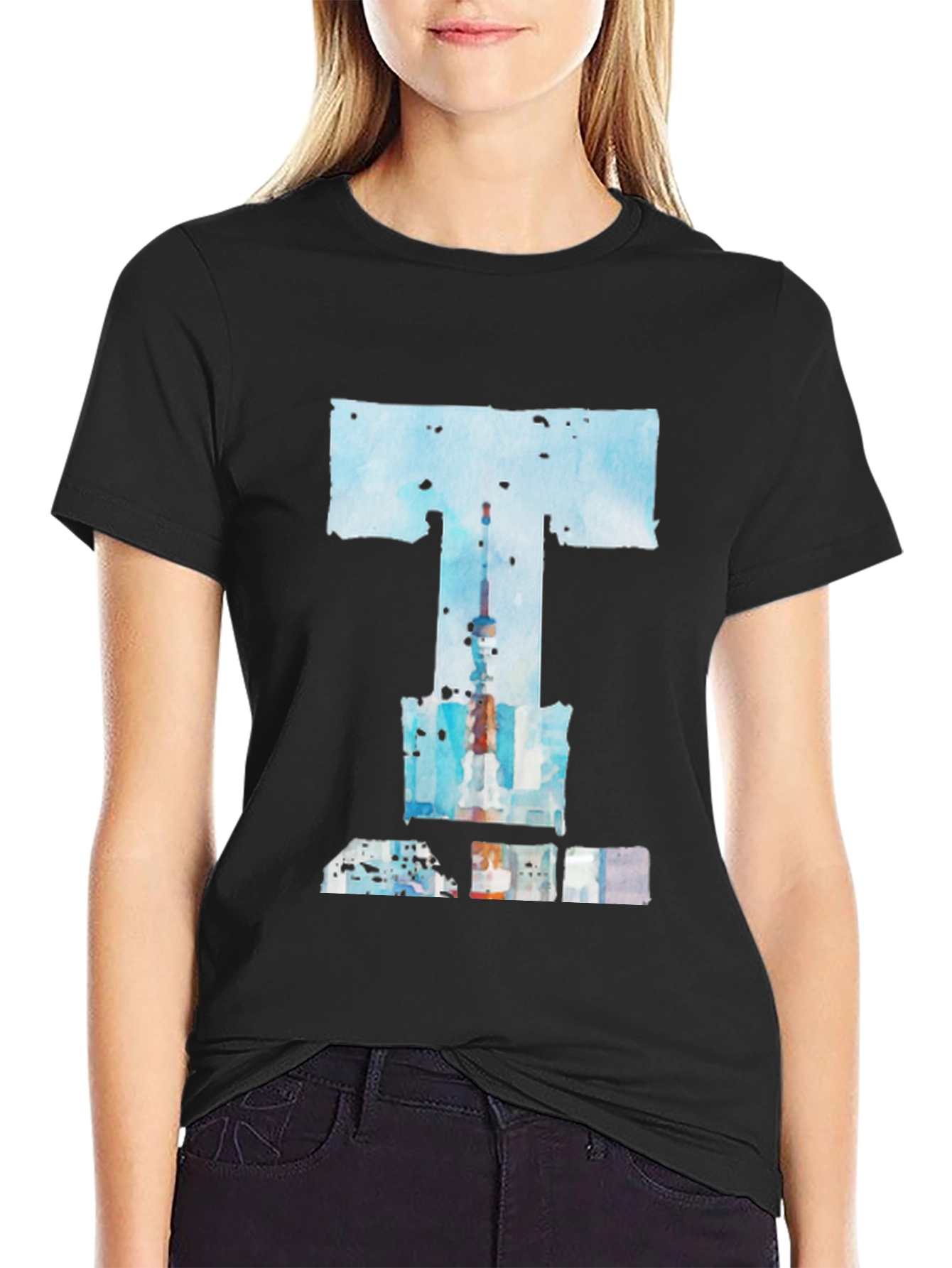 Abstract T-Shirt: Toronto Skyline Art