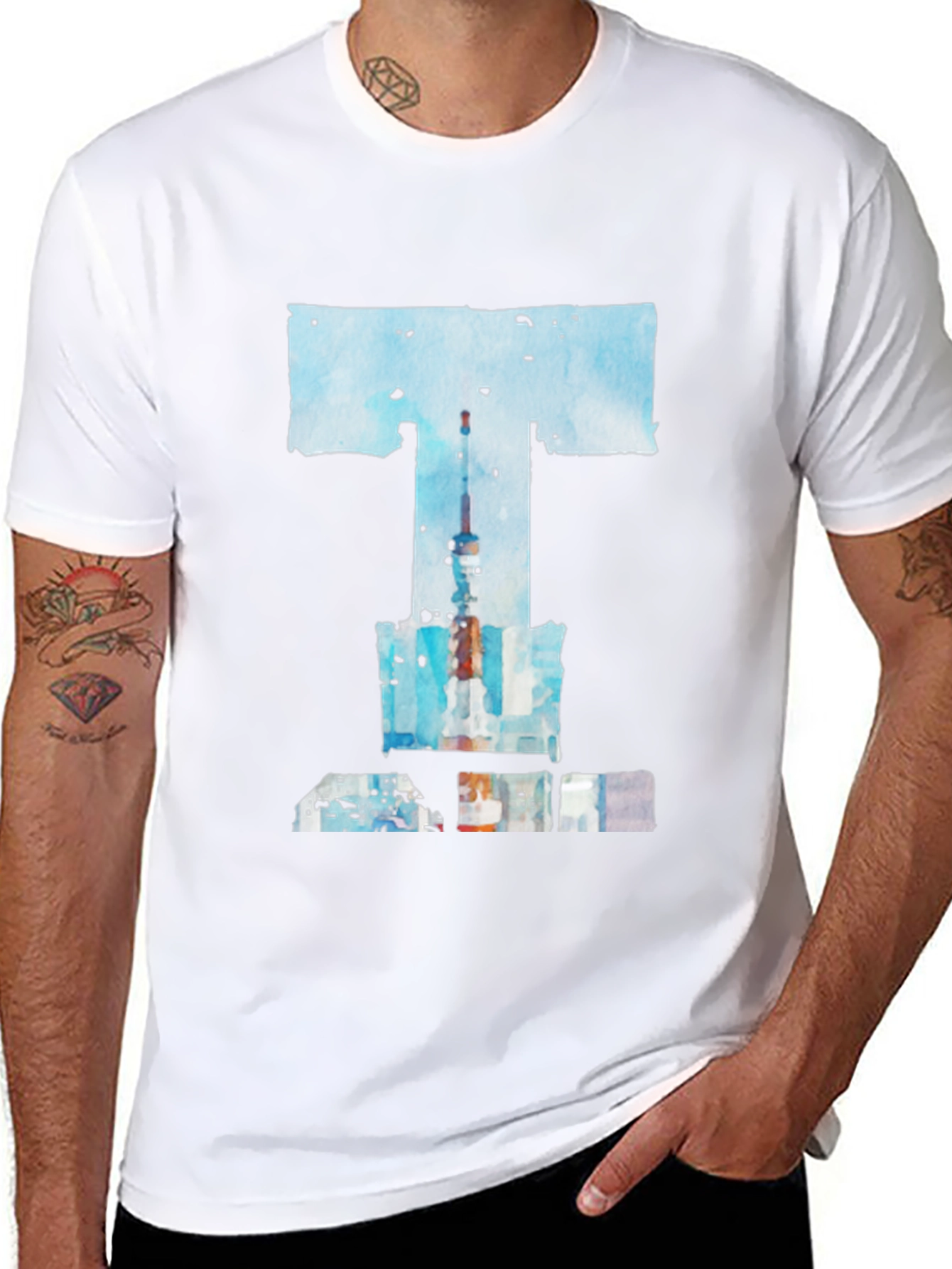 Abstract T-Shirt: Toronto Skyline Art