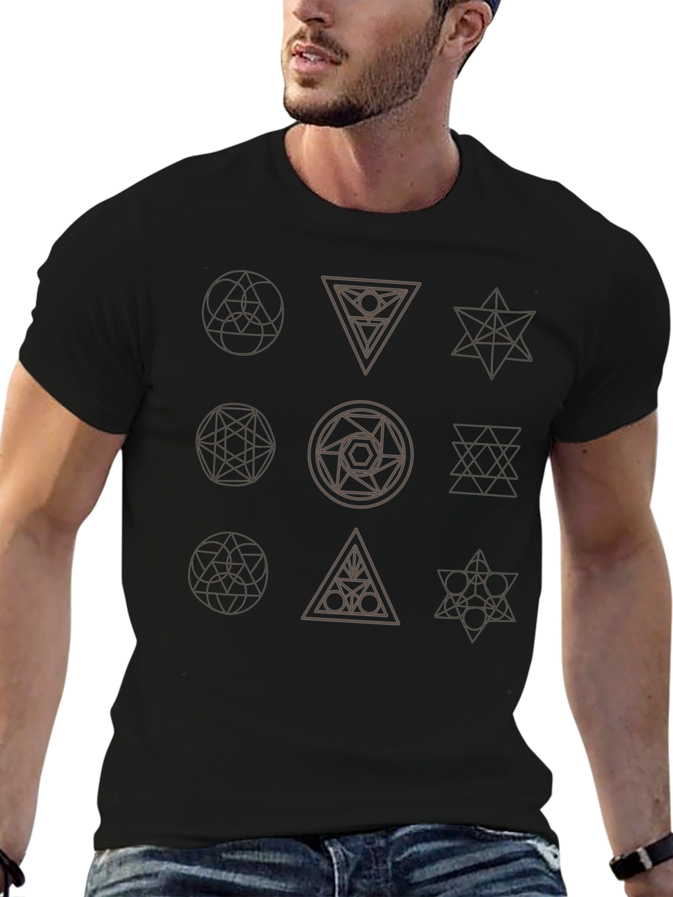 Geometric Symbol T-Shirt - Modern Graphic Tee