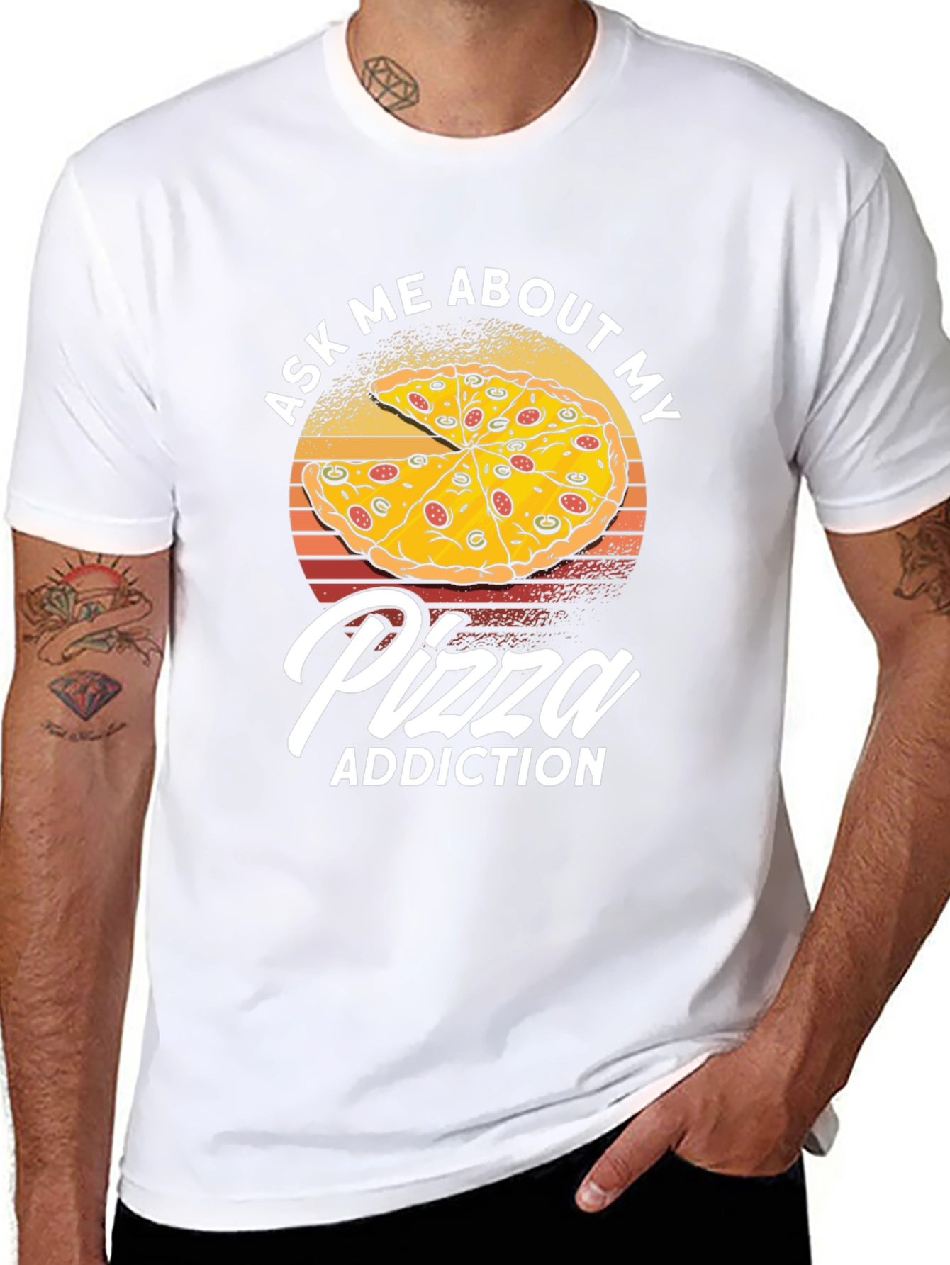 Pizza Addiction Graphic T-Shirt
