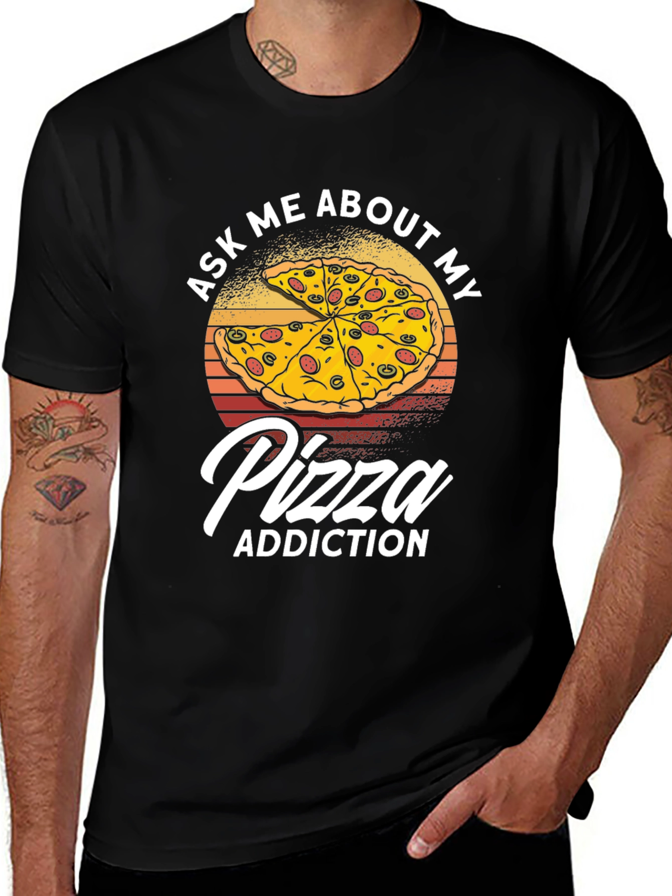 Pizza Addiction Graphic T-Shirt