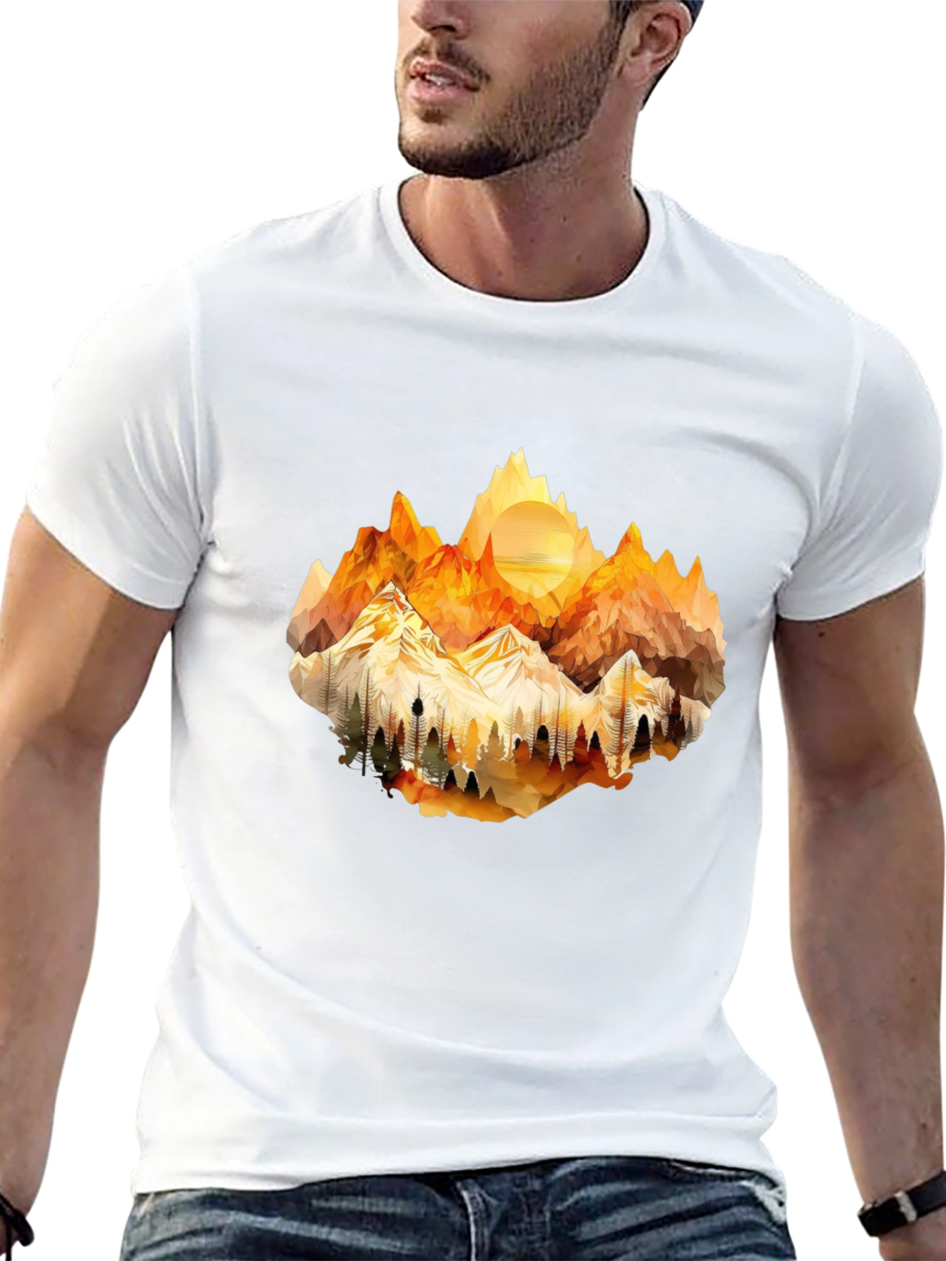 Geometric Mountainscape Tee