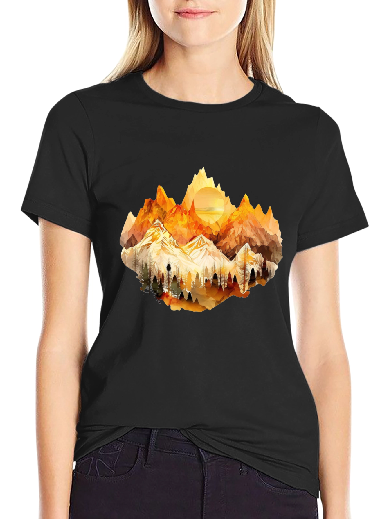 Geometric Mountainscape Tee