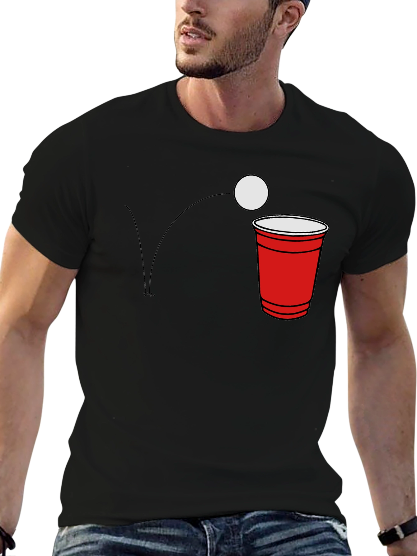 Beer Pong Graphic Tee - Party Ready!