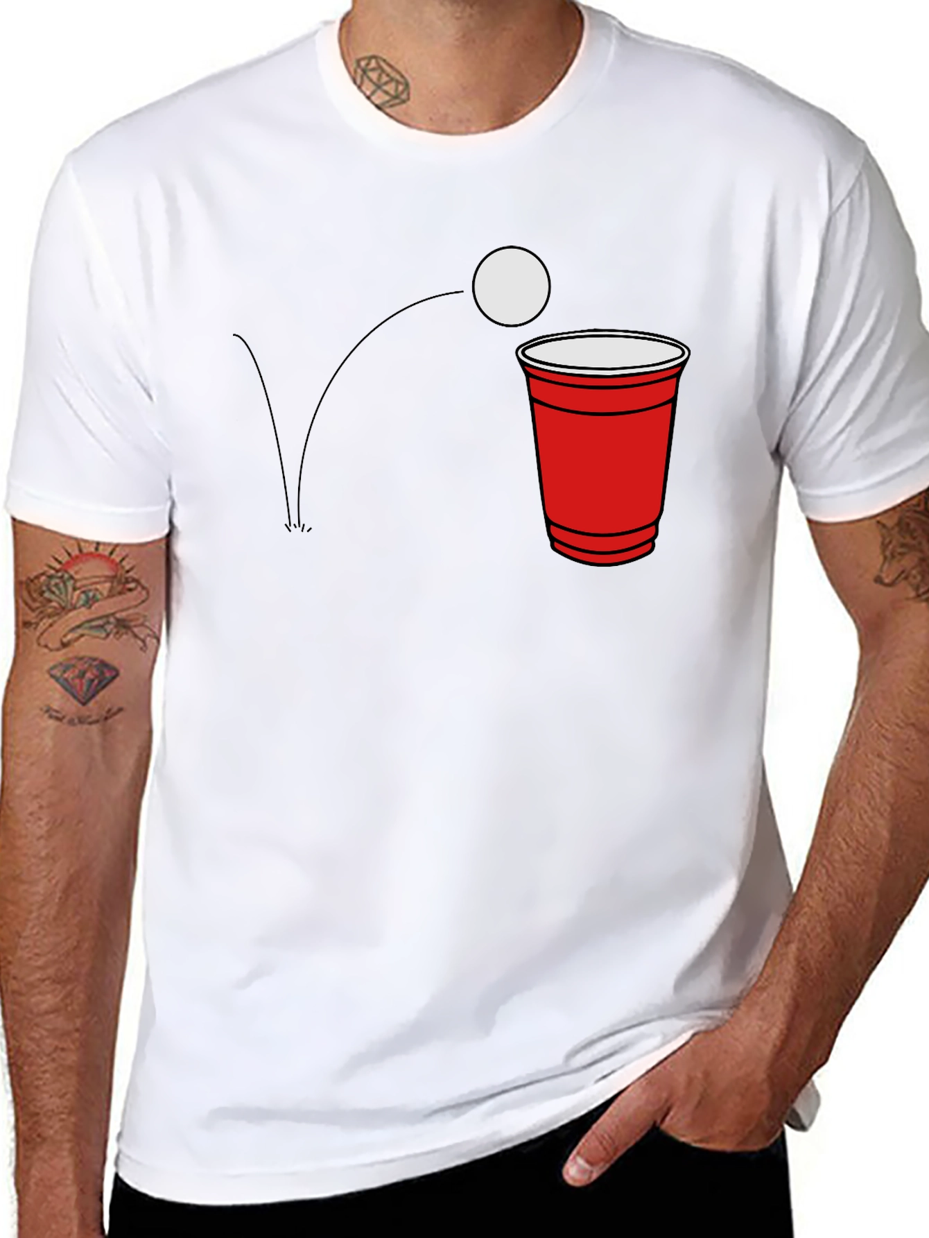 Beer Pong Graphic Tee - Party Ready!
