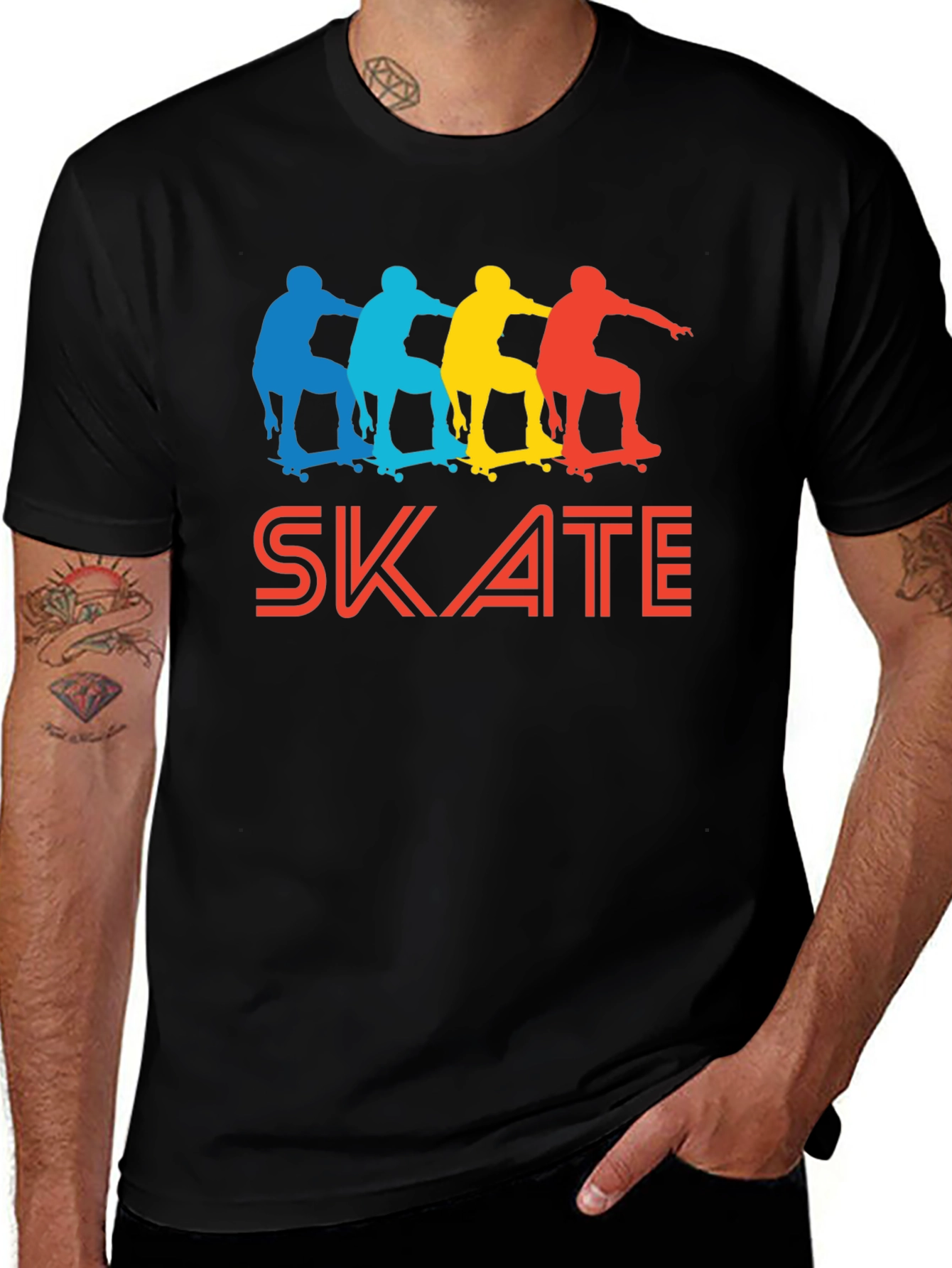 Retro Skate T-Shirt - Skateboarder Apparel