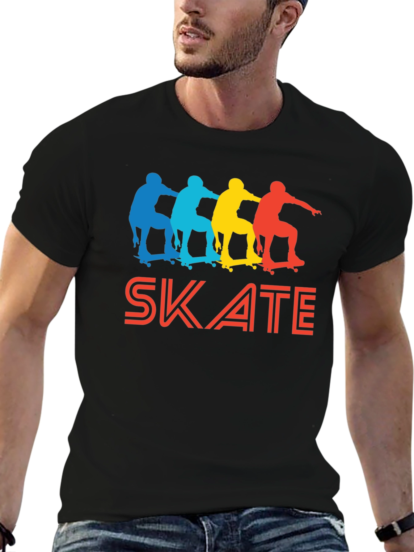 Retro Skate T-Shirt - Skateboarder Apparel
