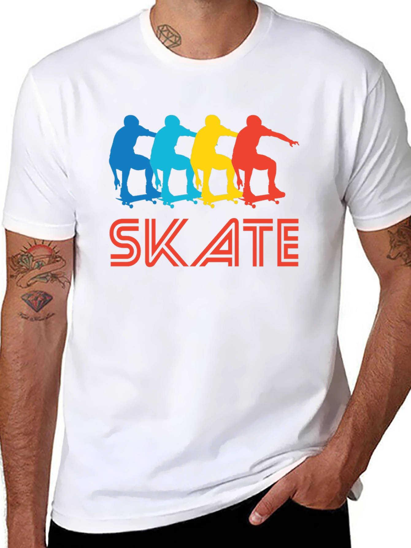 Retro Skate T-Shirt - Skateboarder Apparel