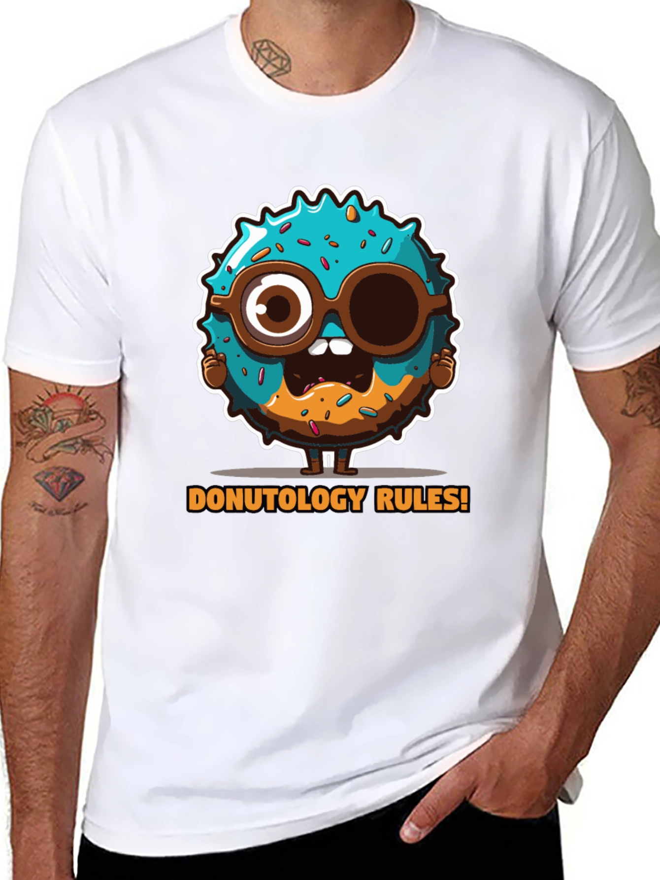 Donutology Rules Funny Graphic Tee