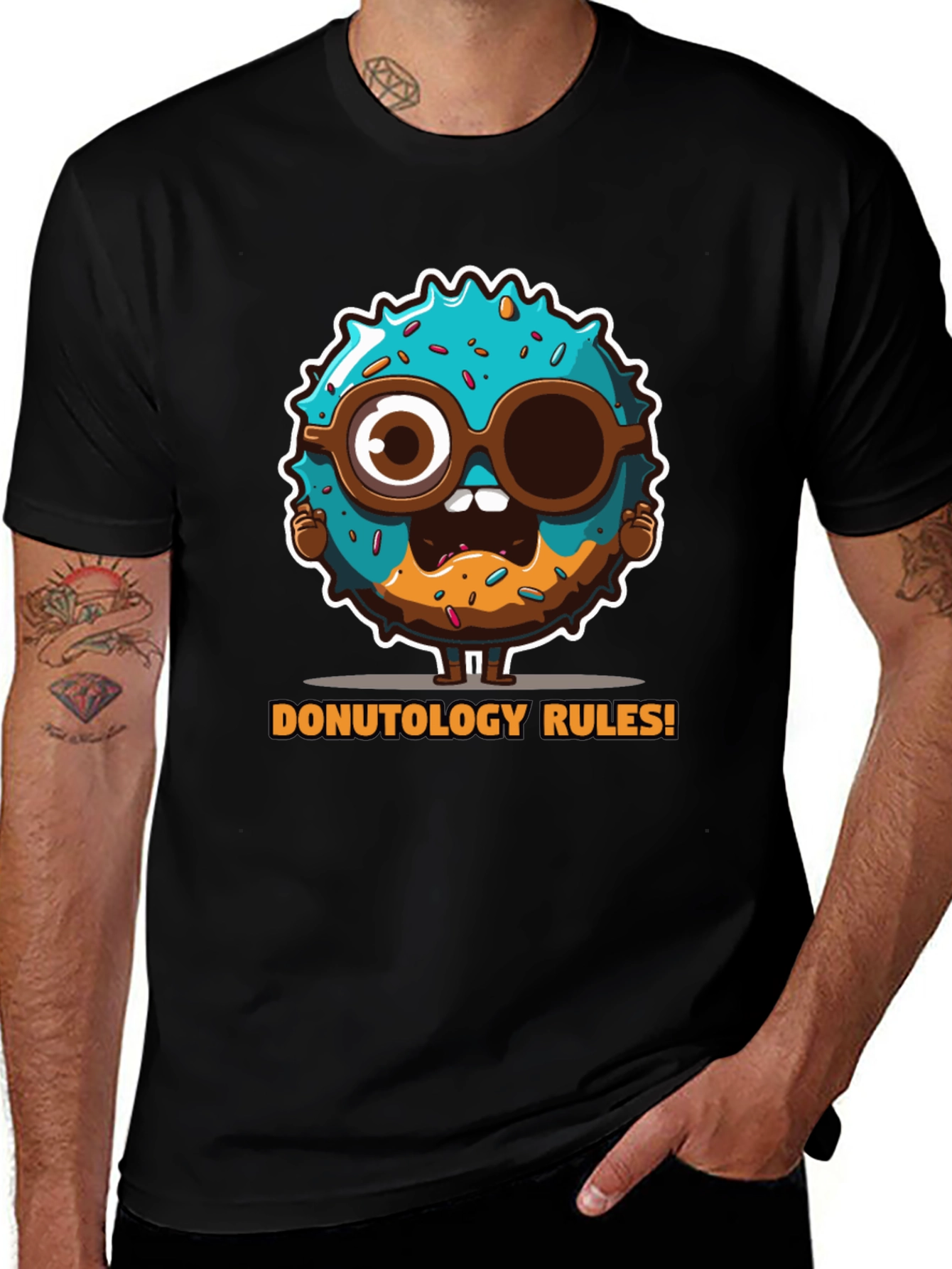 Donutology Rules Funny Graphic Tee
