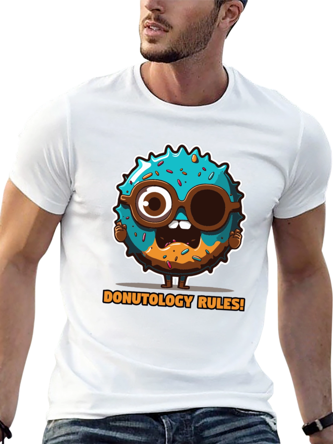 Donutology Rules Funny Graphic Tee