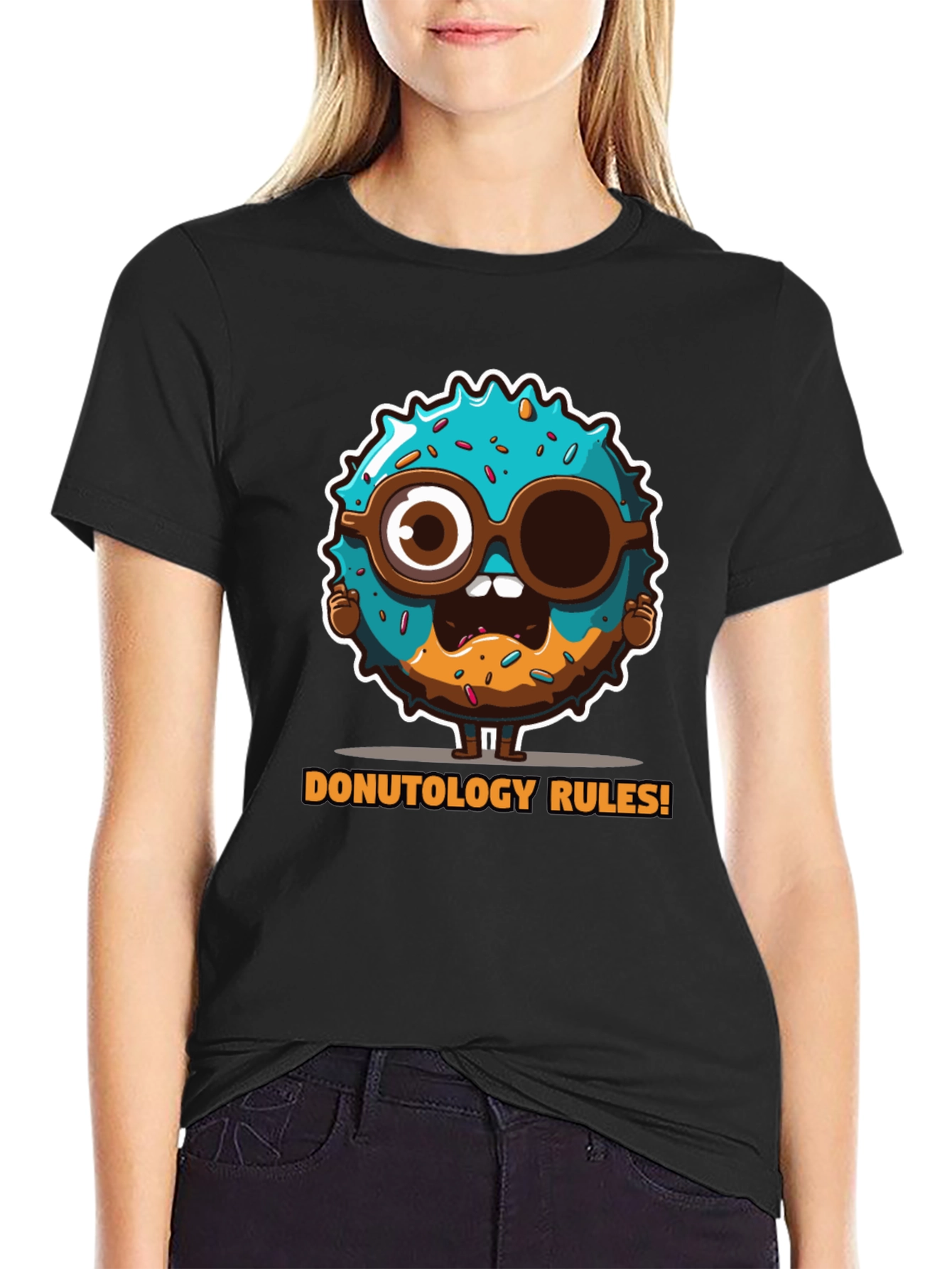 Donutology Rules Funny Graphic Tee
