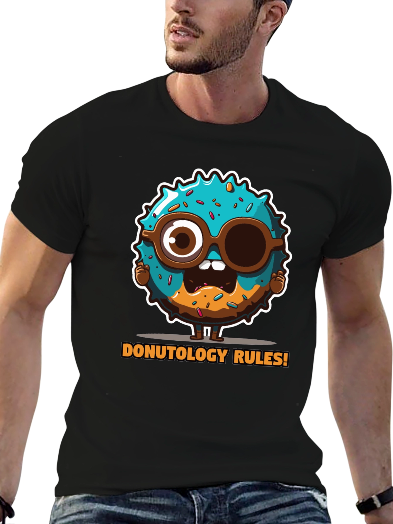 Donutology Rules Funny Graphic Tee