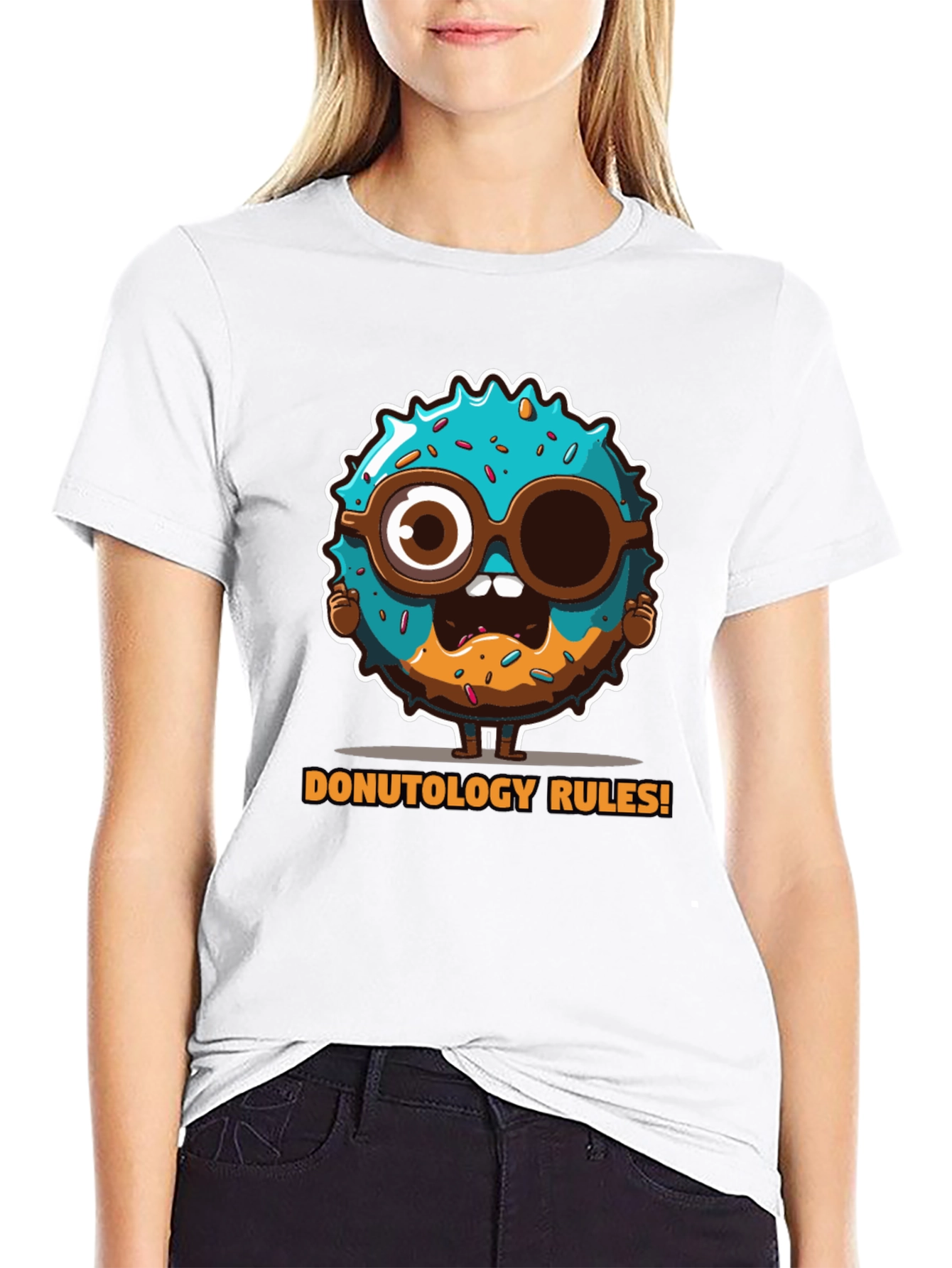Donutology Rules Funny Graphic Tee
