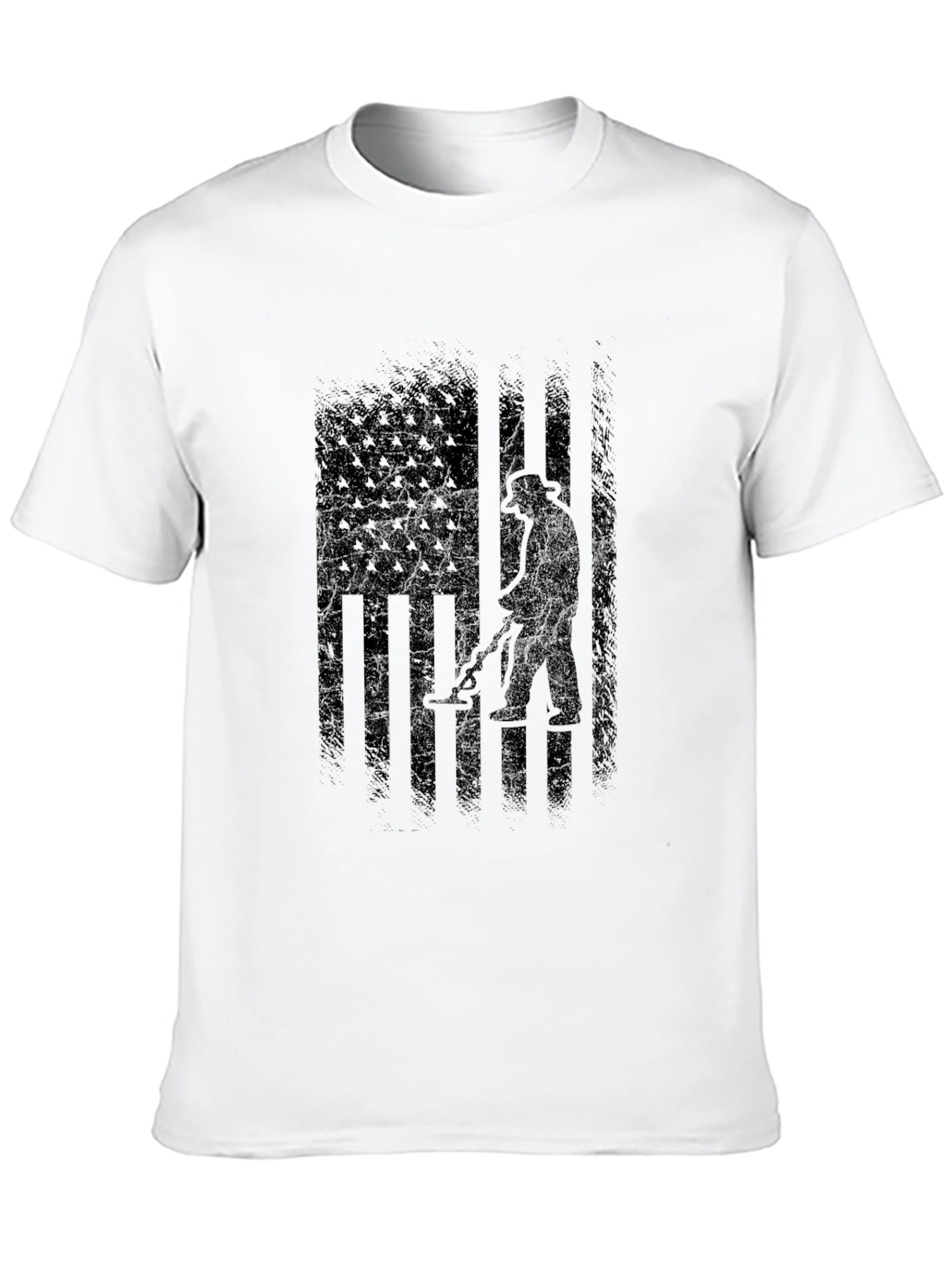 Metal Detector American Flag T-Shirt