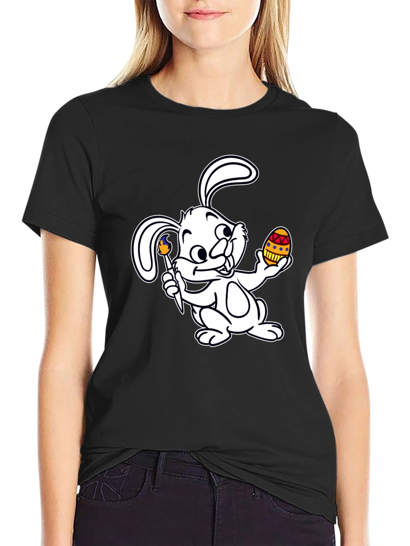 Easter Bunny Painting Egg T-Shirt
