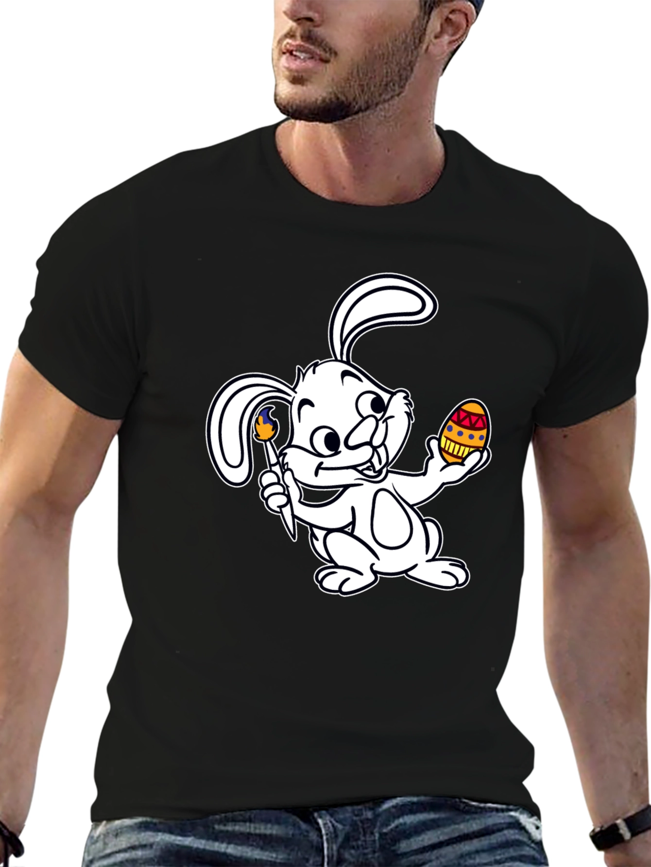 Easter Bunny Painting Egg T-Shirt