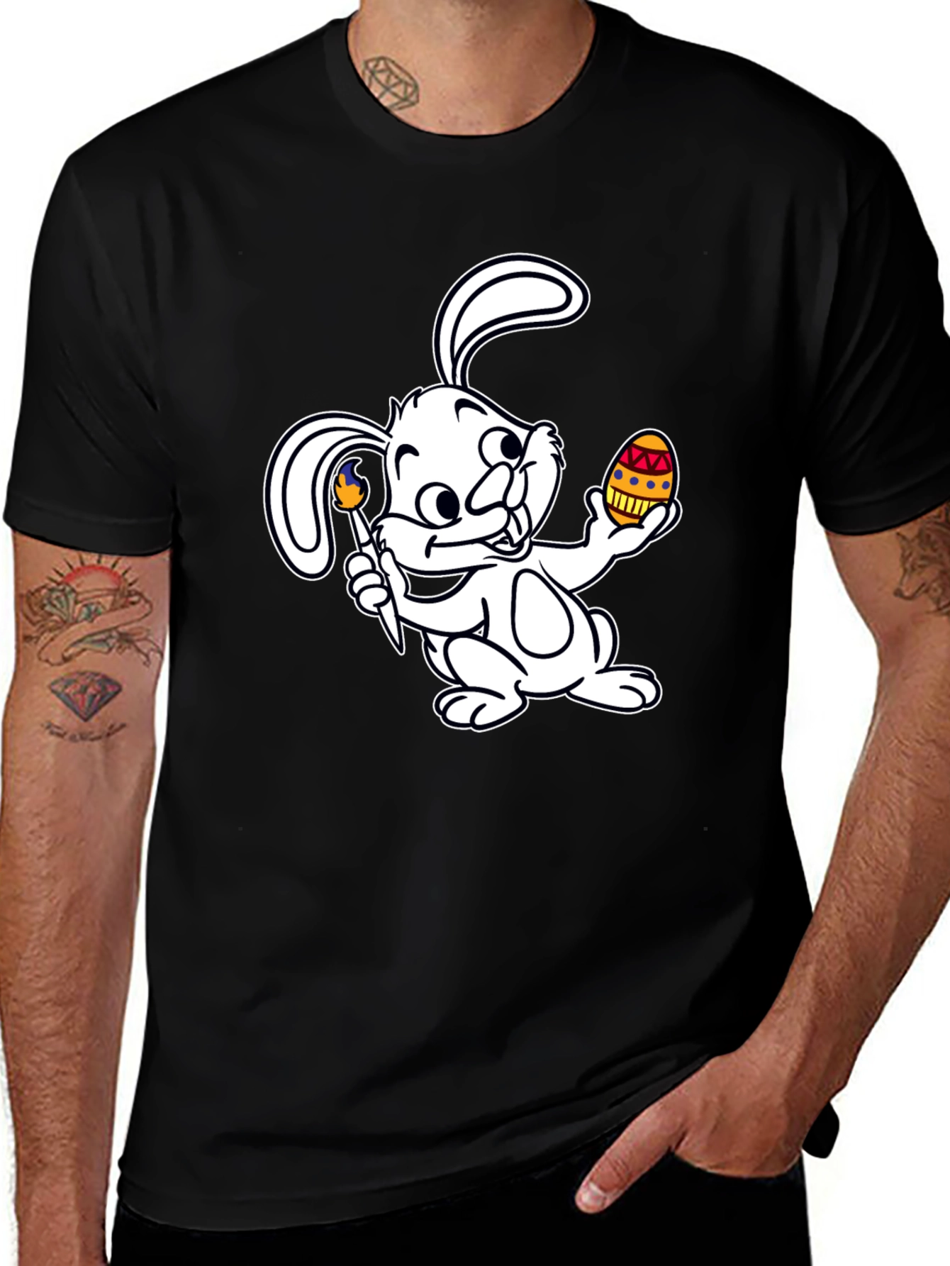 Easter Bunny Painting Egg T-Shirt