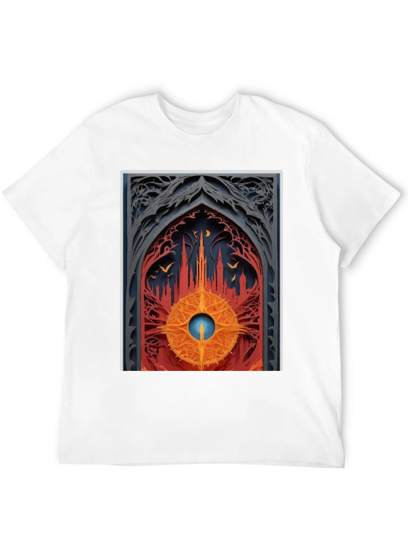 Gothic Archway Graphic Tee - Unique Artistic Design