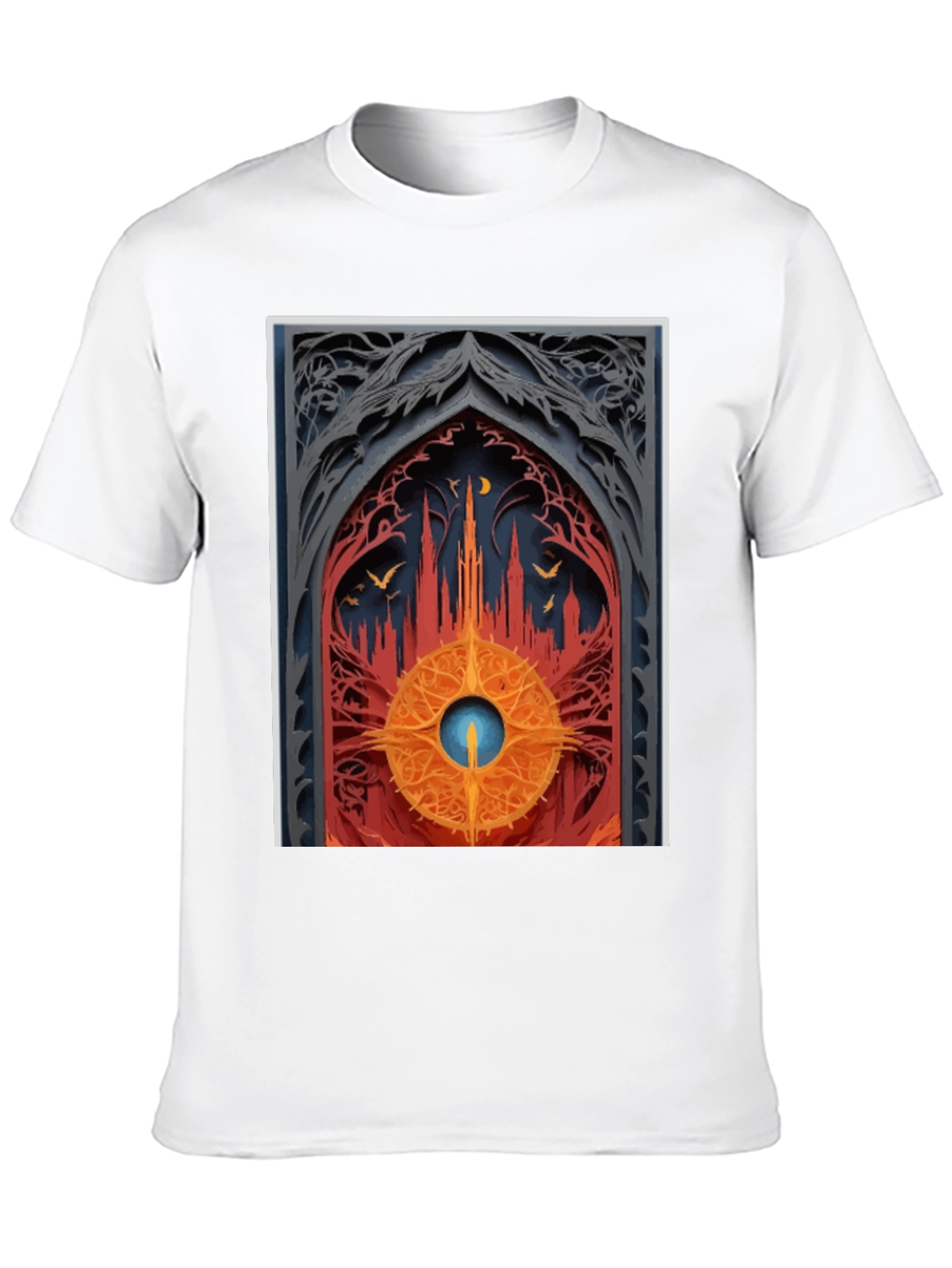 Gothic Archway Graphic Tee - Unique Artistic Design