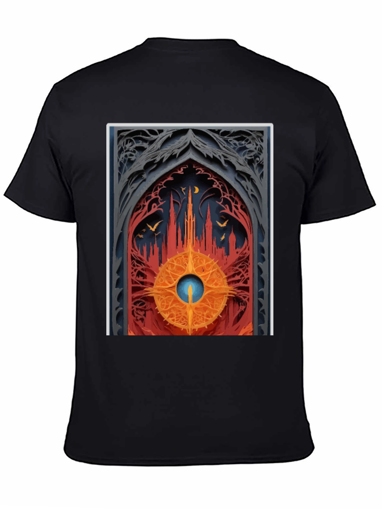 Gothic Archway Graphic Tee - Unique Artistic Design