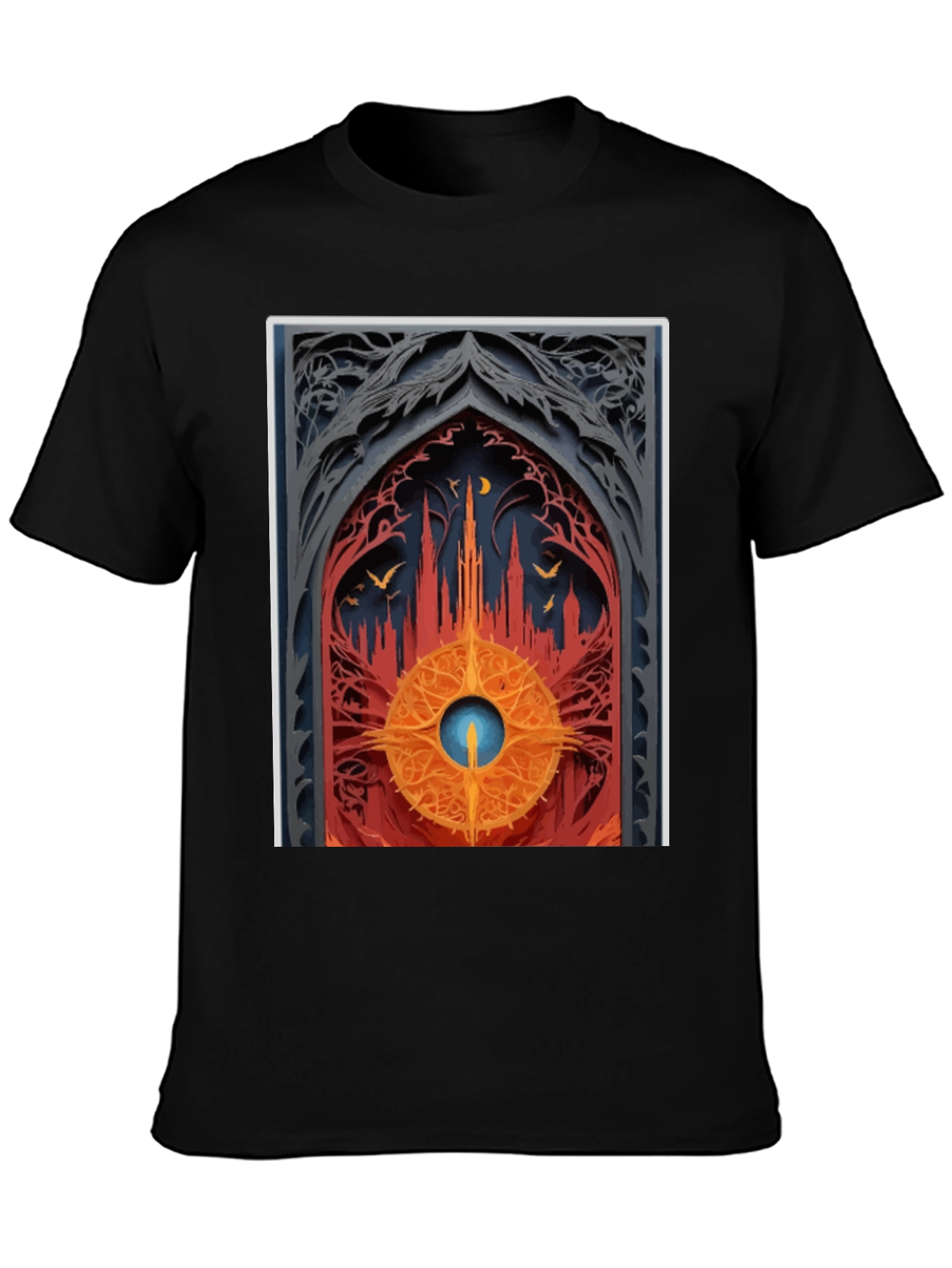 Gothic Archway Graphic Tee - Unique Artistic Design