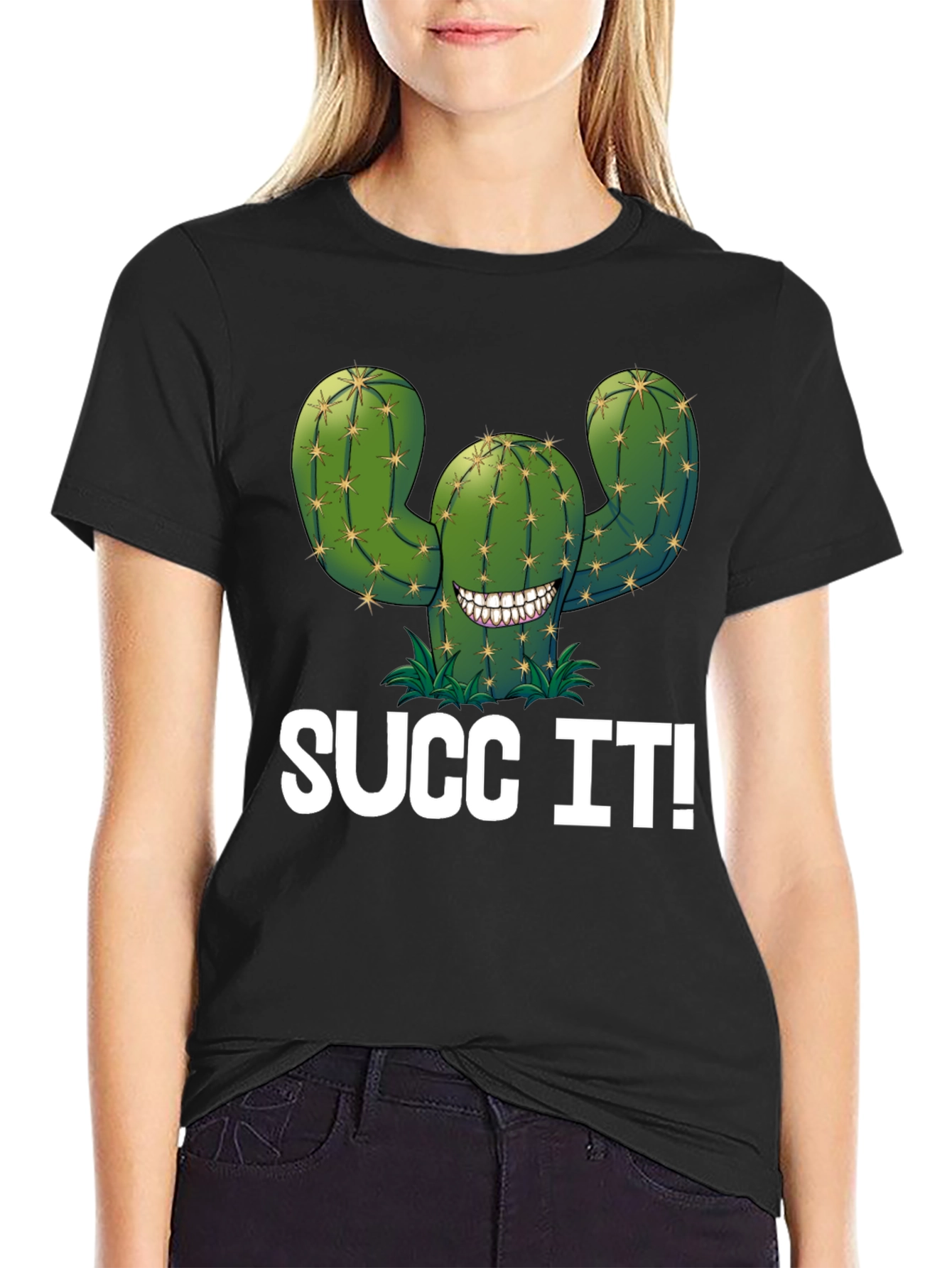 Succ It! Cactus Graphic T-Shirt - Novelty Tee