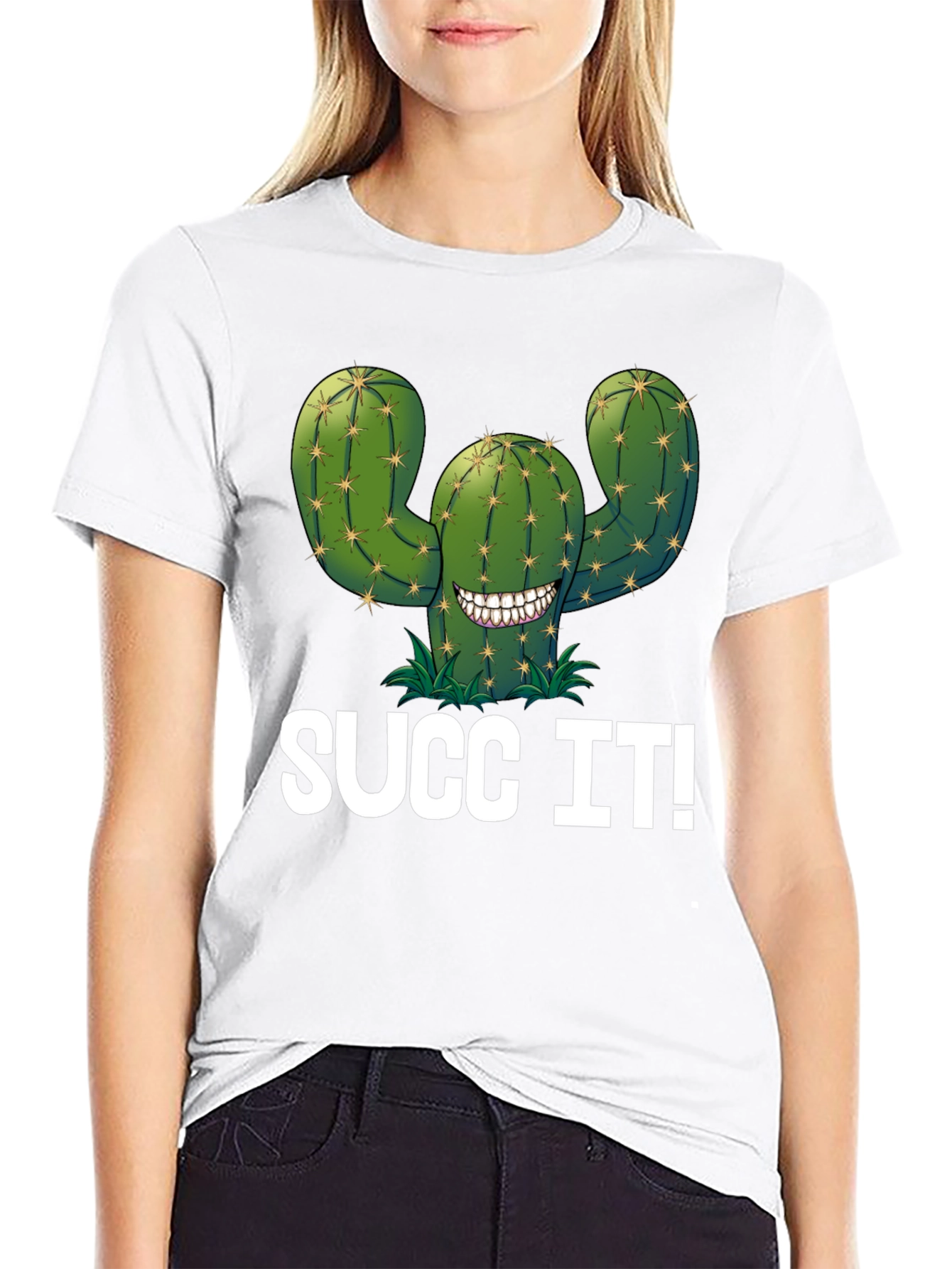 Succ It! Cactus Graphic T-Shirt - Novelty Tee