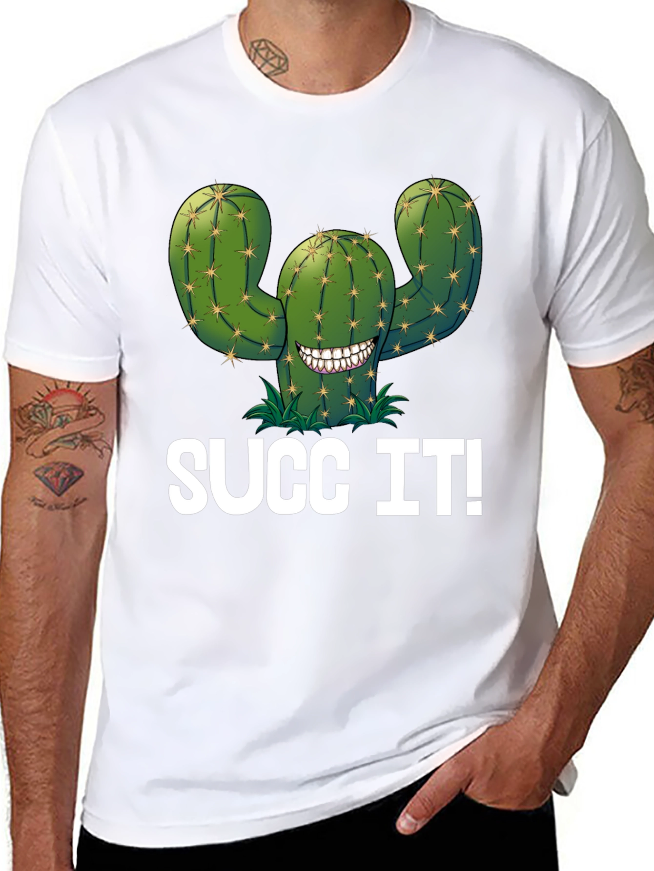 Succ It! Cactus Graphic T-Shirt - Novelty Tee