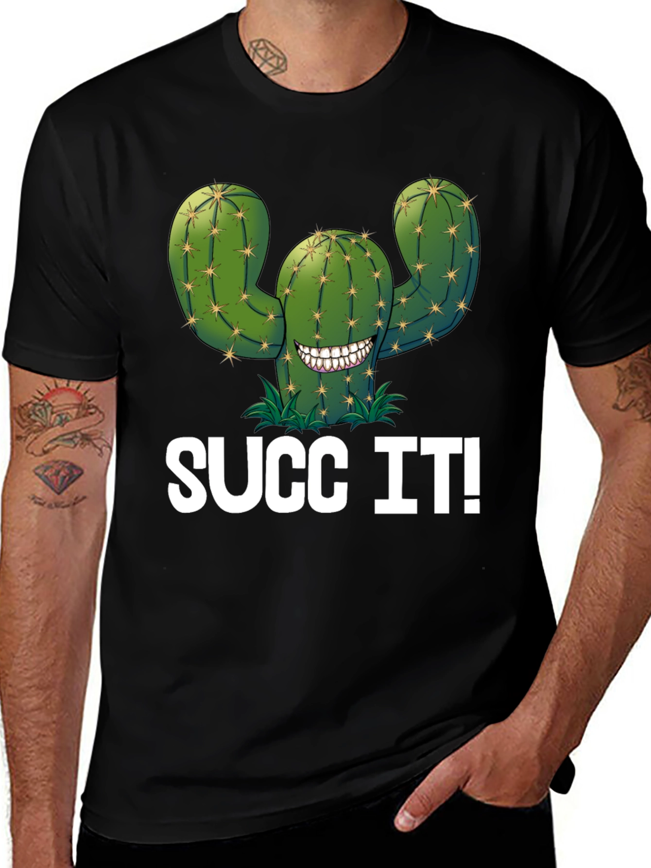 Succ It! Cactus Graphic T-Shirt - Novelty Tee