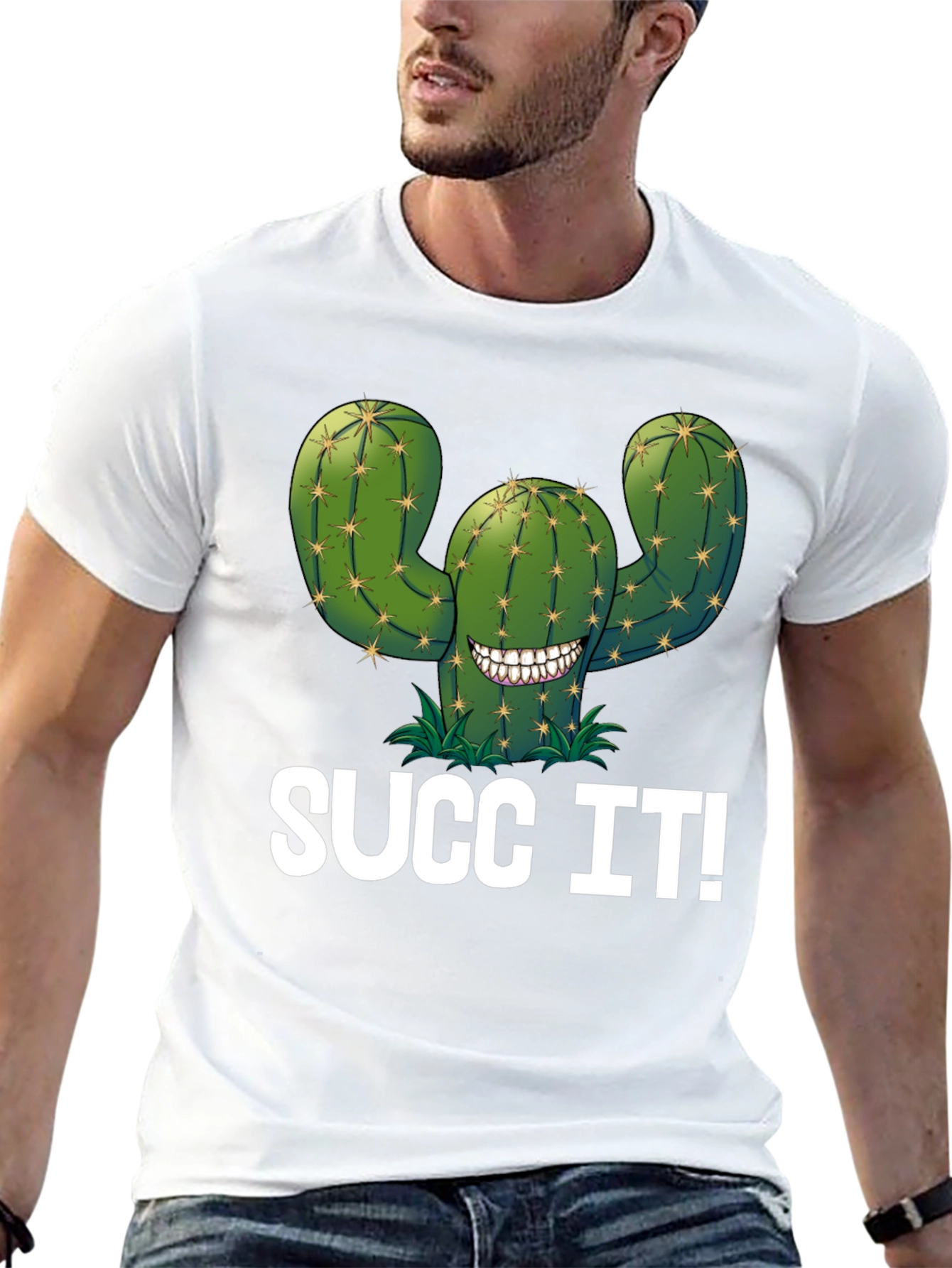 Succ It! Cactus Graphic T-Shirt - Novelty Tee