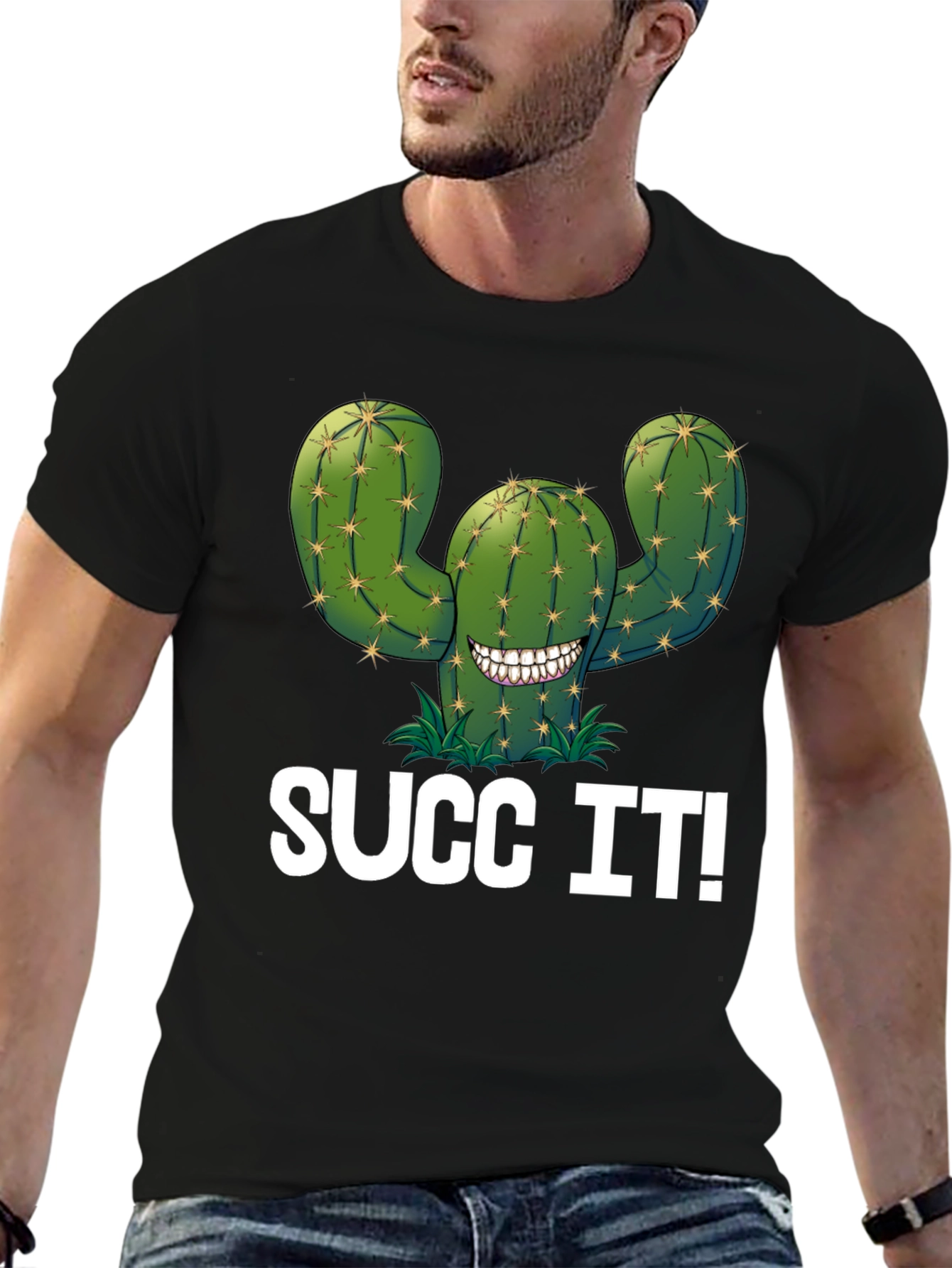 Succ It! Cactus Graphic T-Shirt - Novelty Tee