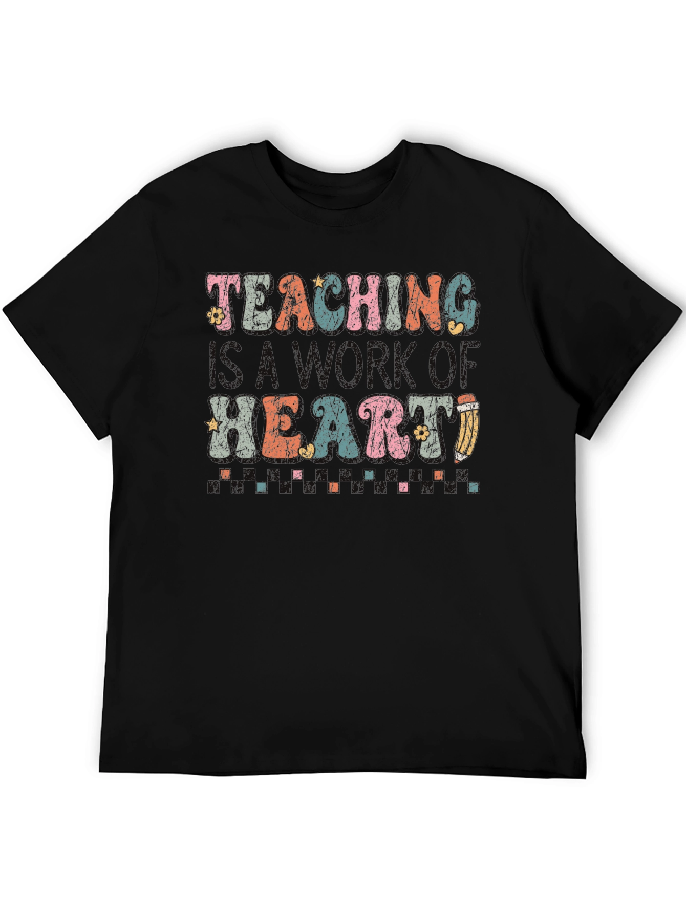 Teaching With My Heart Retro Graphic Tee