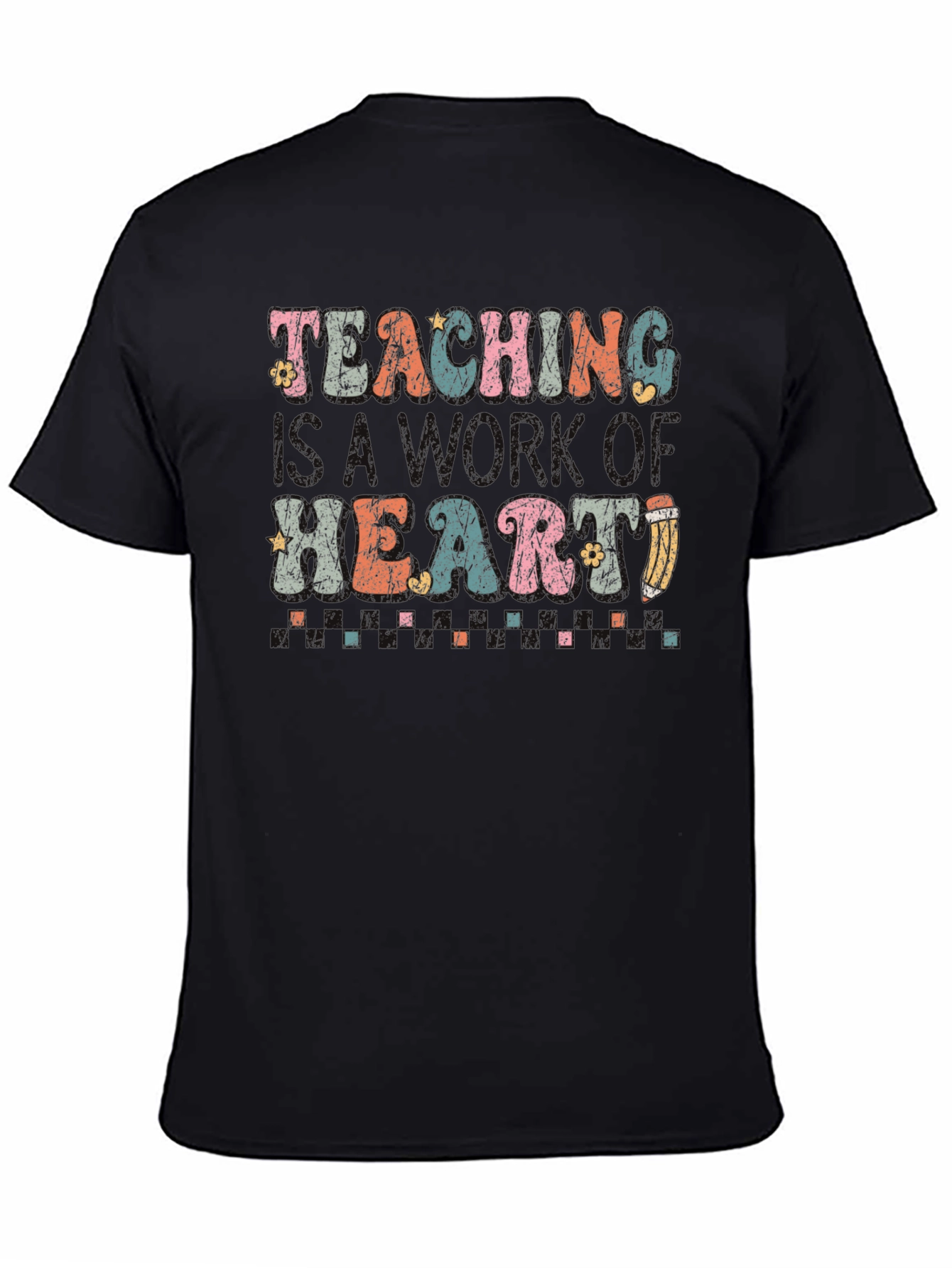 Teaching With My Heart Retro Graphic Tee