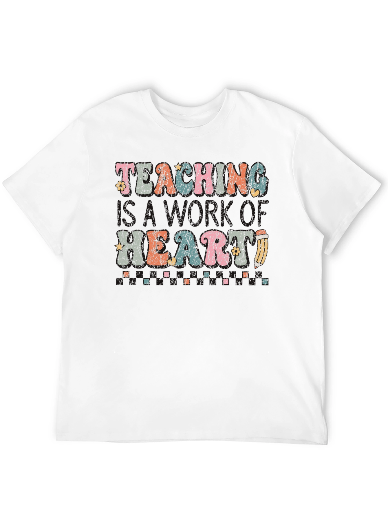 Teaching With My Heart Retro Graphic Tee