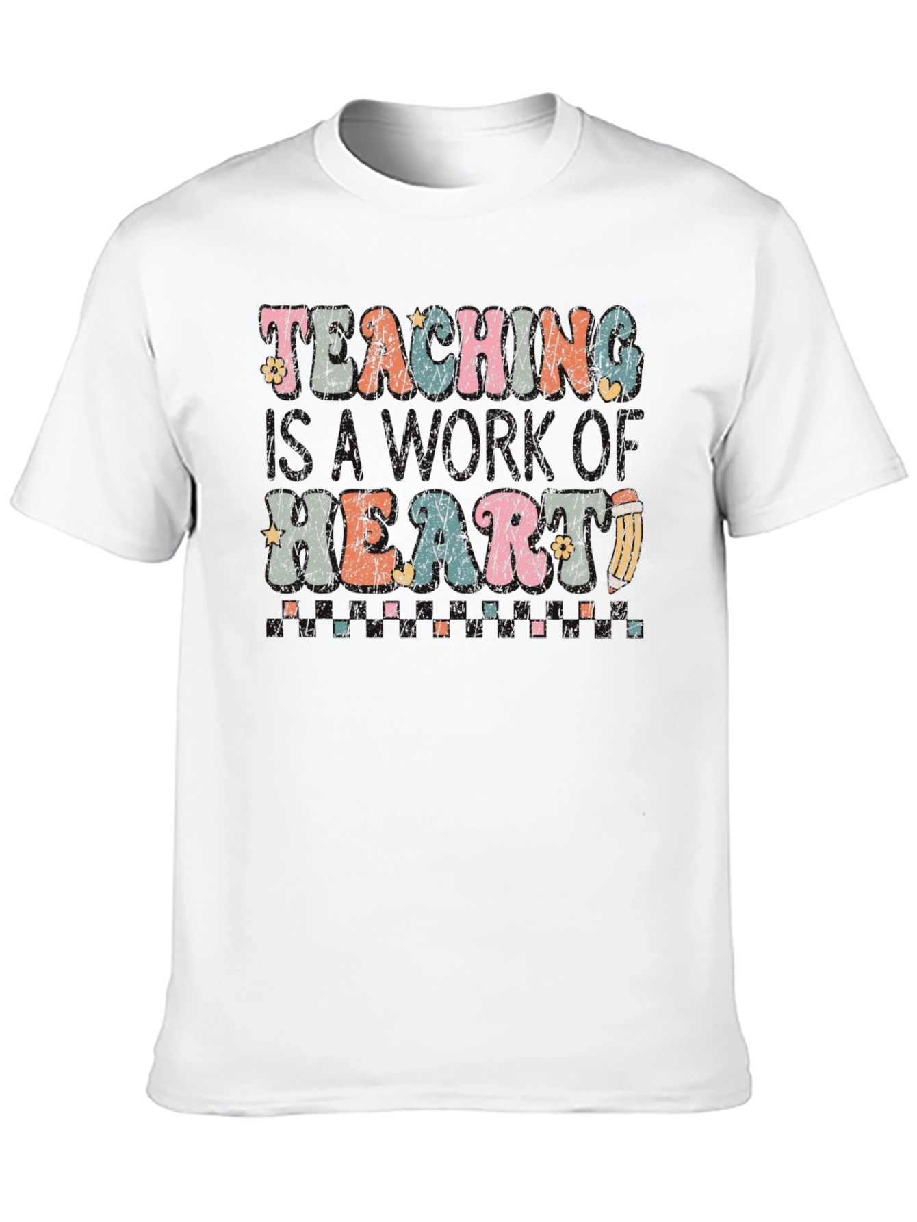 Teaching With My Heart Retro Graphic Tee