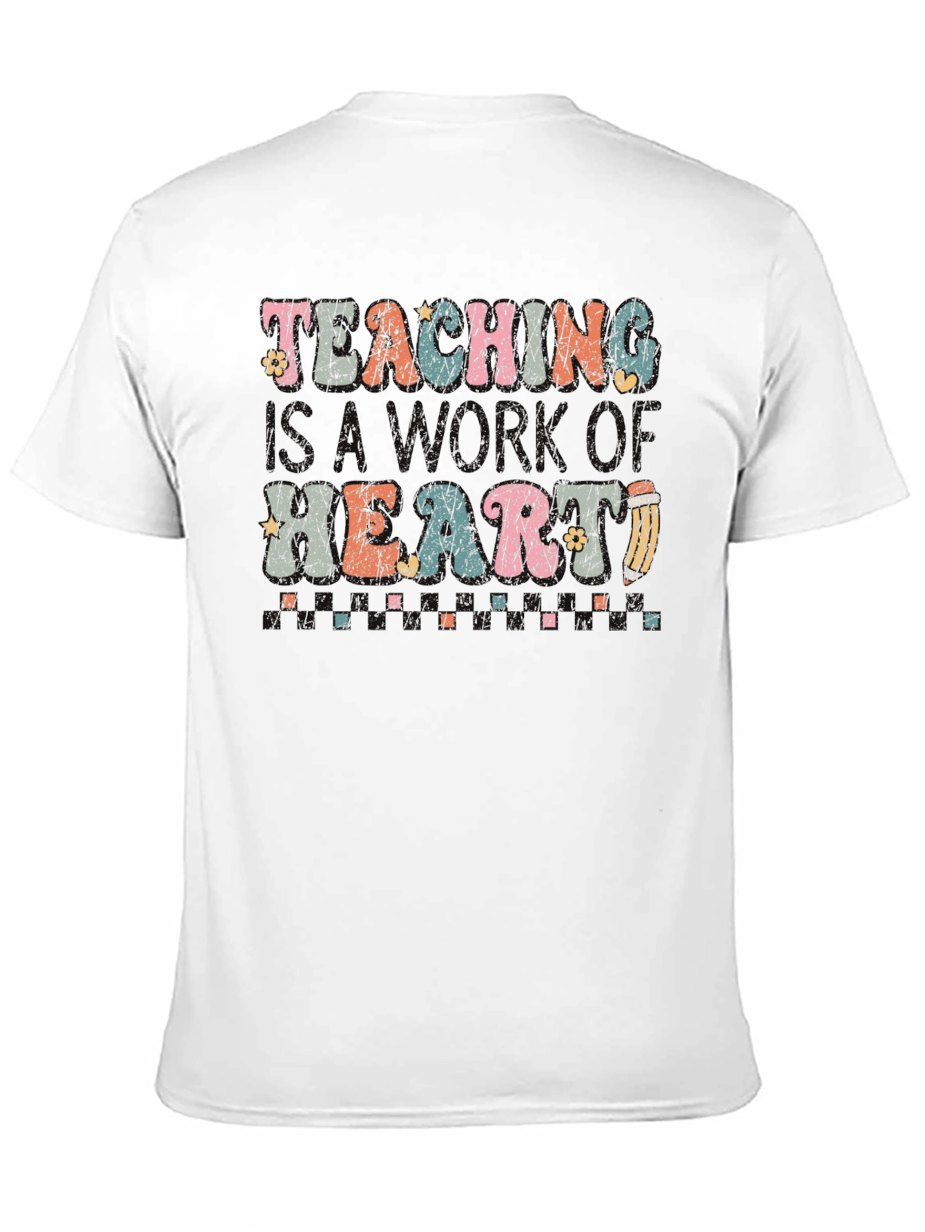 Teaching With My Heart Retro Graphic Tee