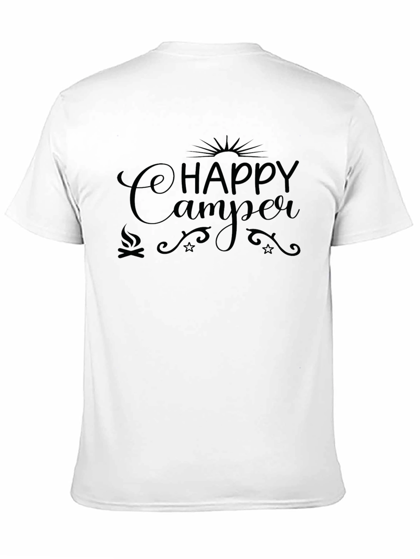 Happy Camper Graphic Tee - Black Camping Shirt