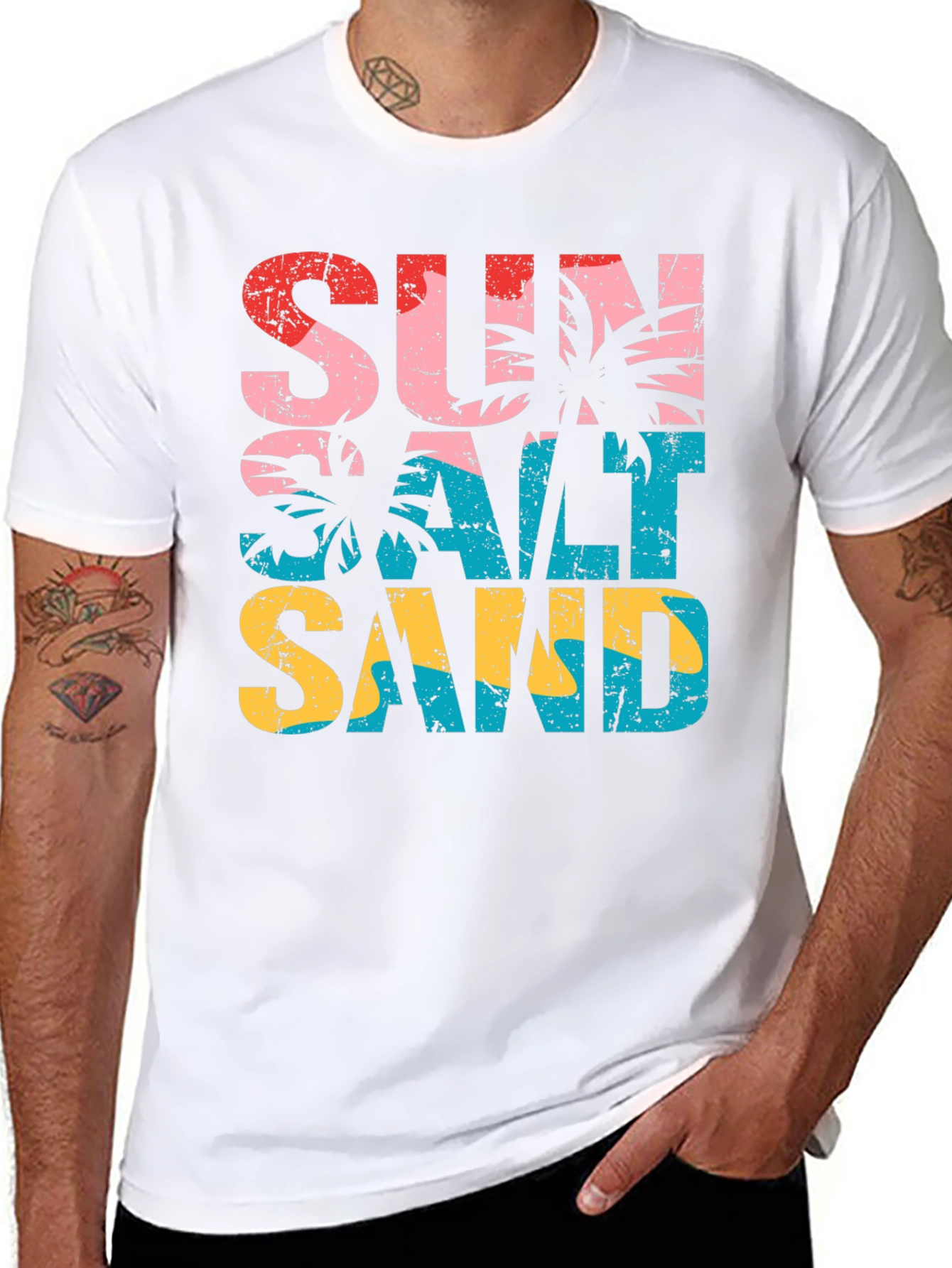 Sun Salt Sand Graphic Tee - Tropical Vacation T-Shirt