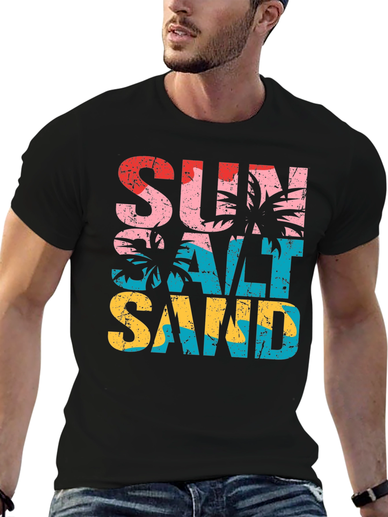 Sun Salt Sand Graphic Tee - Tropical Vacation T-Shirt