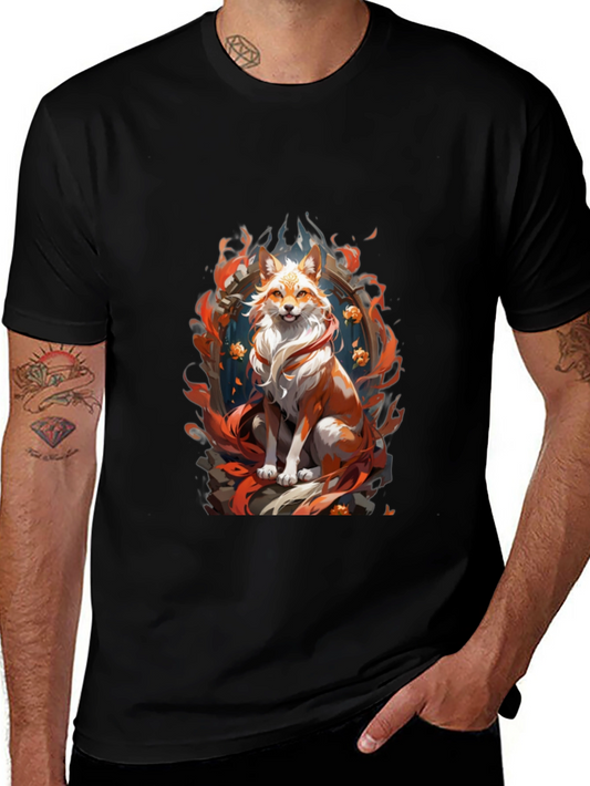 Fox Spirit Graphic Tee - Mens Black T-Shirt