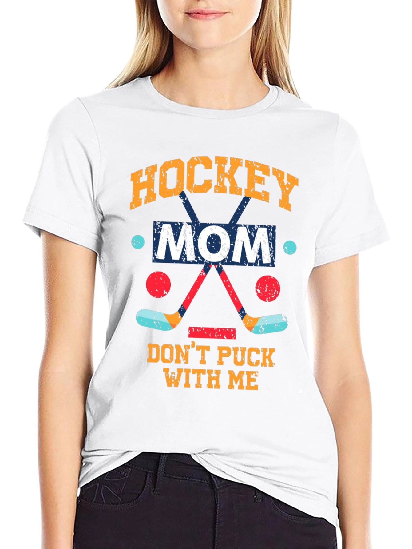 Hockey Mom Graphic T-Shirt - Dont Puck With Me